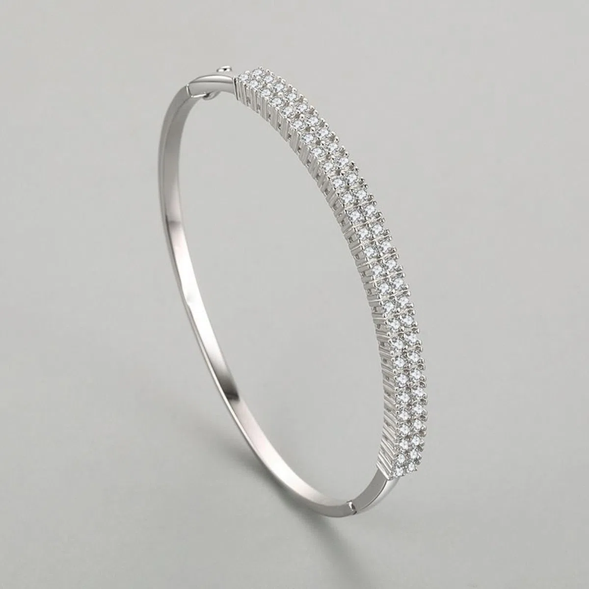 Pulseras de Oro Blanco 9 Kilates / 14 Kilates / 18 Kilates Mujer, Redondo con Diamante Creado, Cadena Extensible 16 CM + 5 CM, Pulseras de Plata de Mujer Ajustable