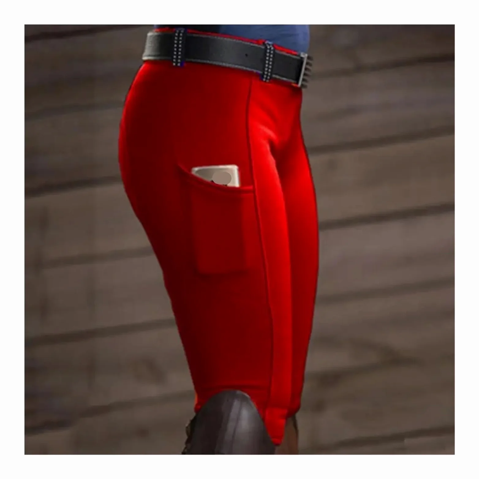 Mallas de equitación con Bolsillo y realce Cadera for Mujer, Pantalones, calzas ecuestres para Ciclismo Y Deportes