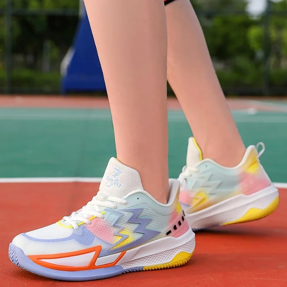 Genérico Zapatillas de Baloncesto Unisex Que absorben los Golpes, Transpirables, Desgaste y Antideslizantes, Zapatillas Deportivas for Estudiantes Adolescentes Zapatos para Caminar(Sky Blue-,43 EU)