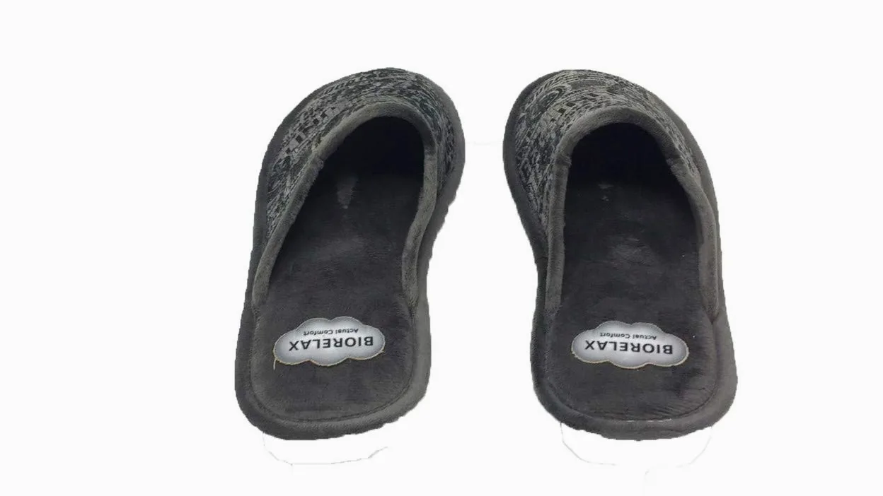 Biorelax Zapatillas de Estar por casa/Hombre Gris/Suapel