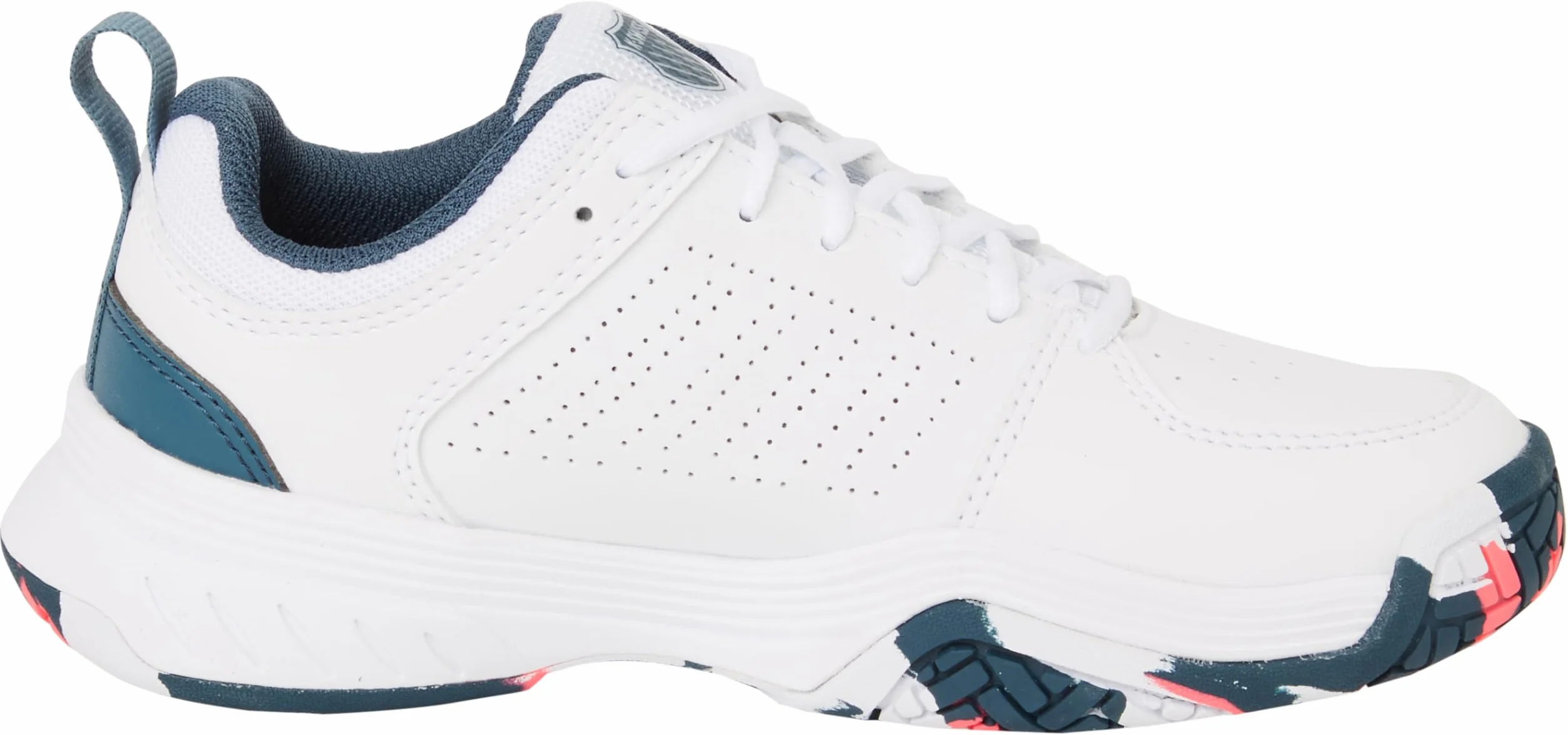 K-Swiss Court Express 2 Tenis Shoe White Stargazer Neon Blaze 32.5 EU
