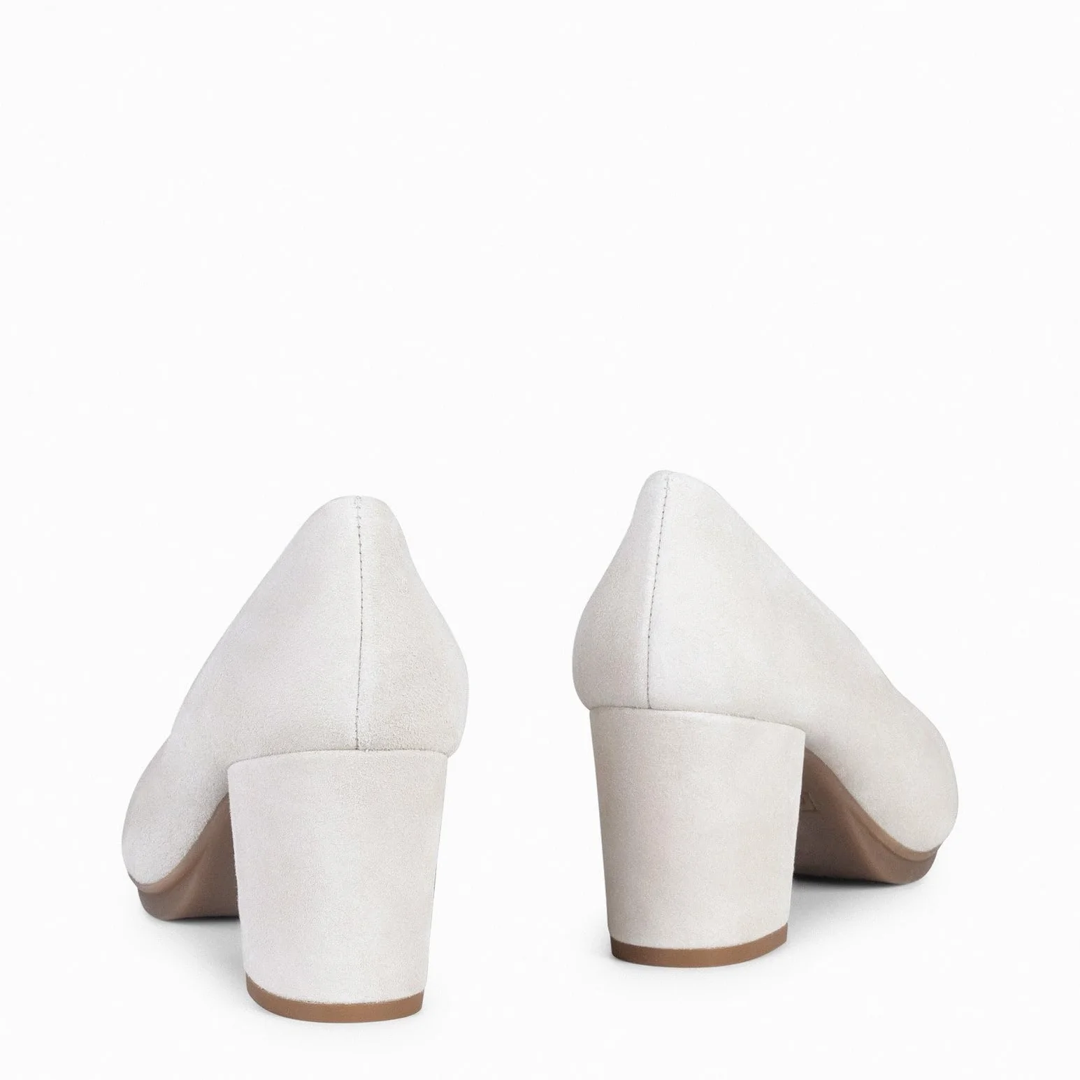 miMaO. Zapatos de Mujer tacón Ancho en Piel de Ante. Plantilla de Gel. Diseñado y Fabricado en España
