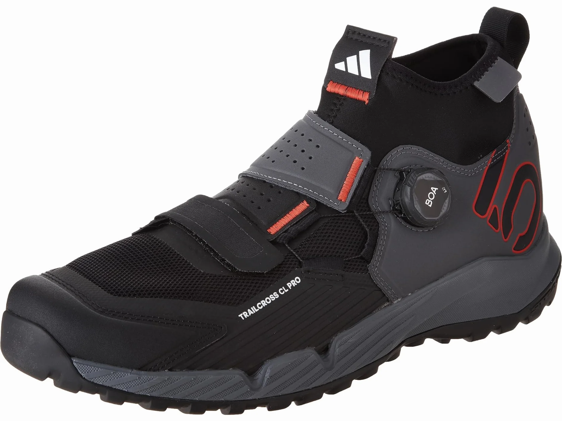 Adidas Five Ten Trailcross Pro Clip-in W Tenis de Bicicleta de montaña para Hombre, Grey Five/Core Black/Red