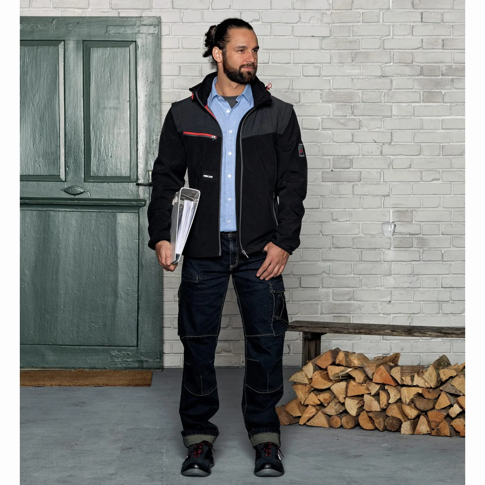WÜRTH MODYF Vaqueros de Trabajo Multibolsillo Stretch X – Pantalones de Trabajo Profesionales para Hombre – Pantalones de Trabajo con Cremallera – Talla 42-62 en Azul