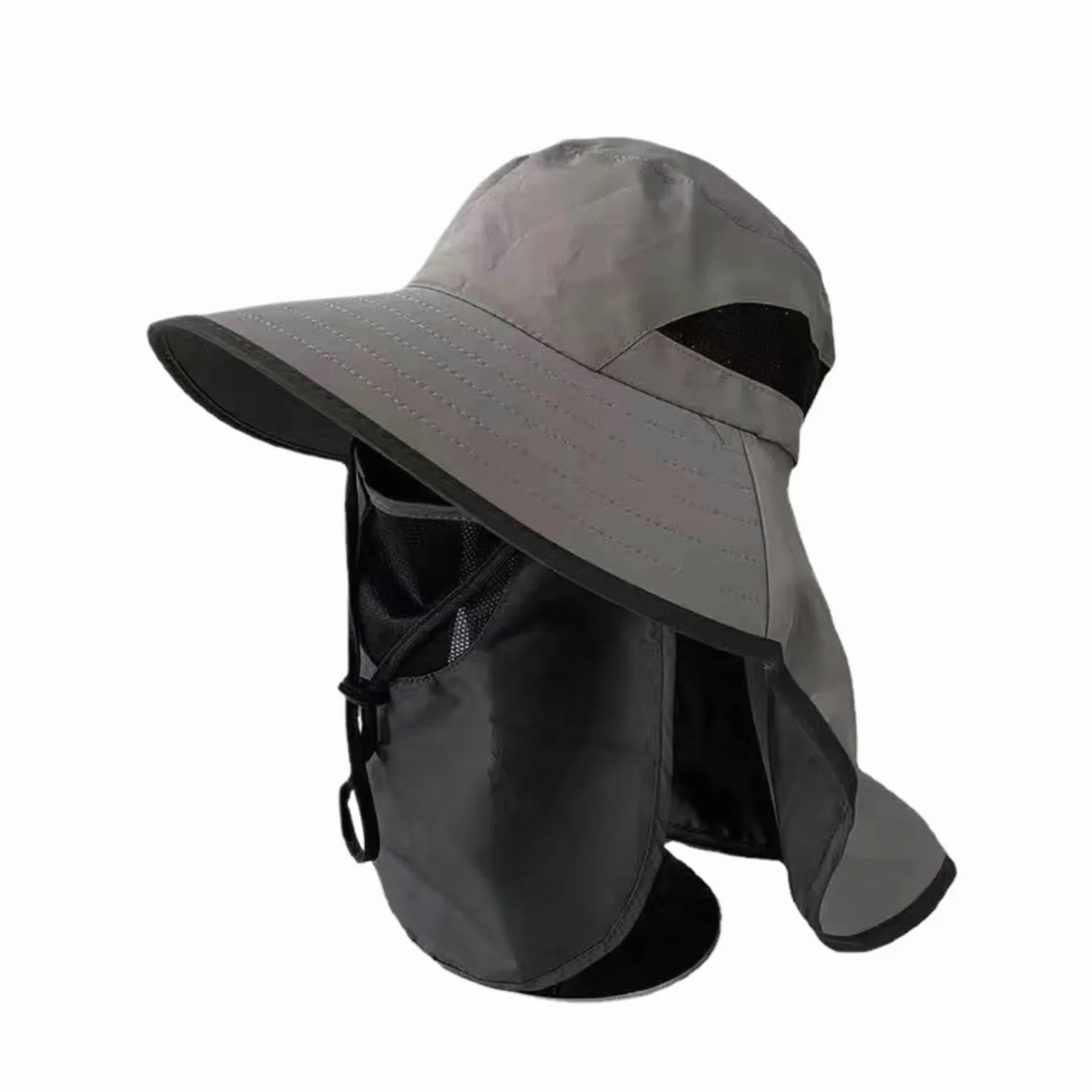 1 sombrero for el sol for exteriores for hombre con chal desmontable | Sombrero de pescador de verano con protección UV de 360°, sombrero de malla transpirable for safari