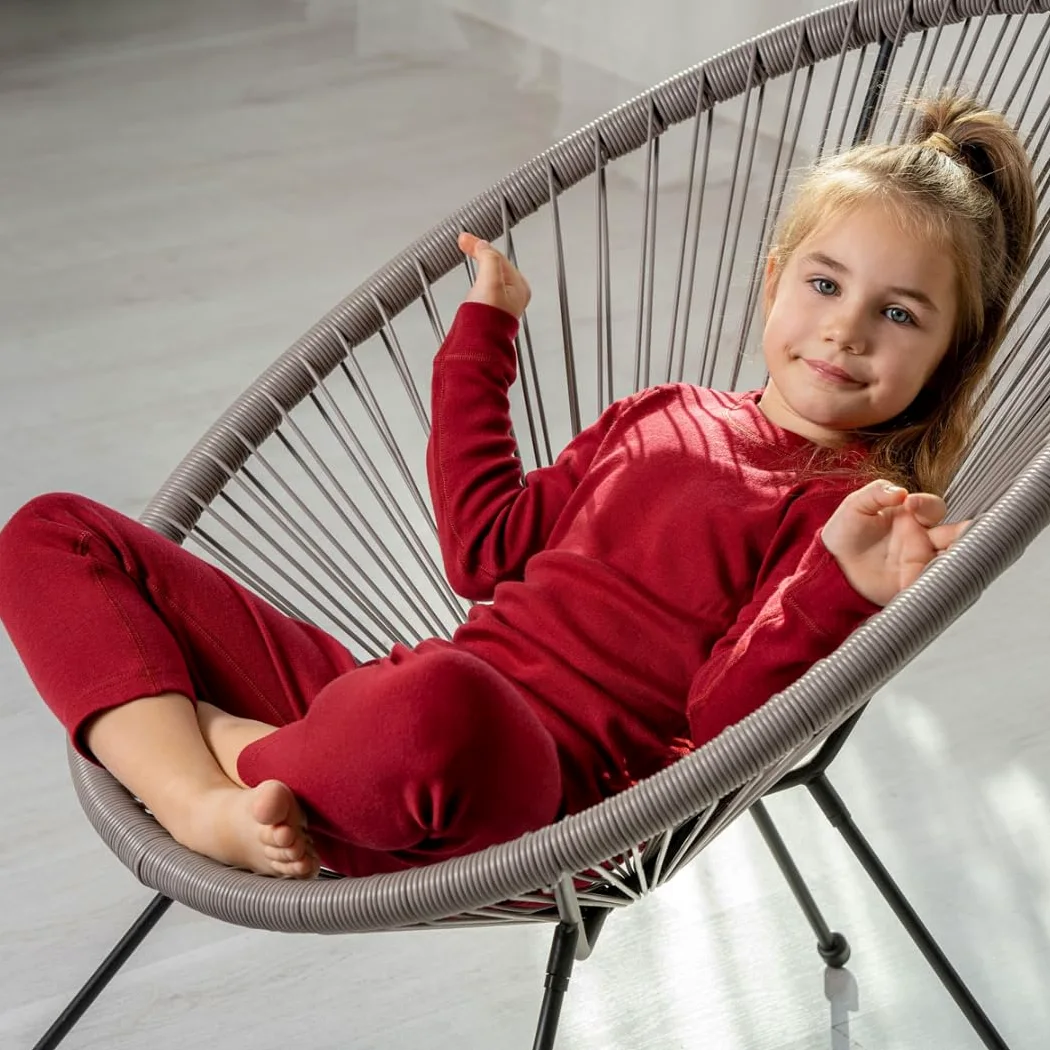 MENIQUE - Leggings para niños y niñas (lana merino, 250 g/m²)