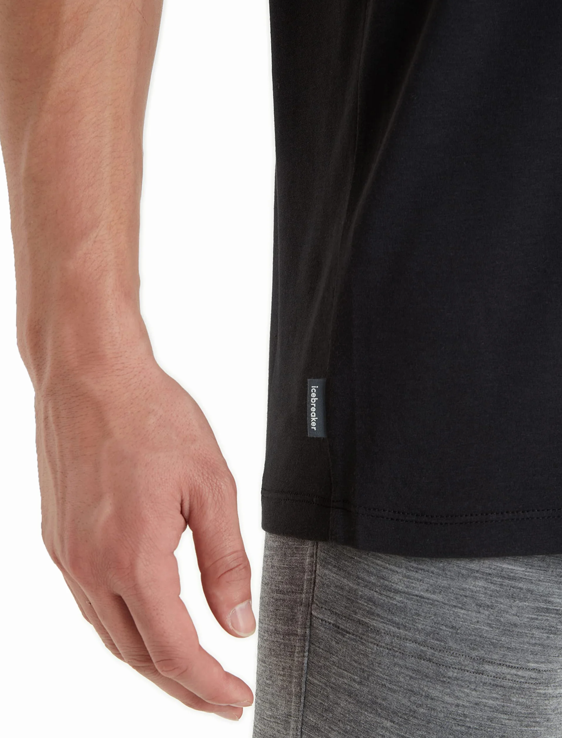 Icebreaker Camiseta Tencel Lyocell Algodón SS para Hombre - Uso Diario, Aventura, Gimnasio y Entrenamiento