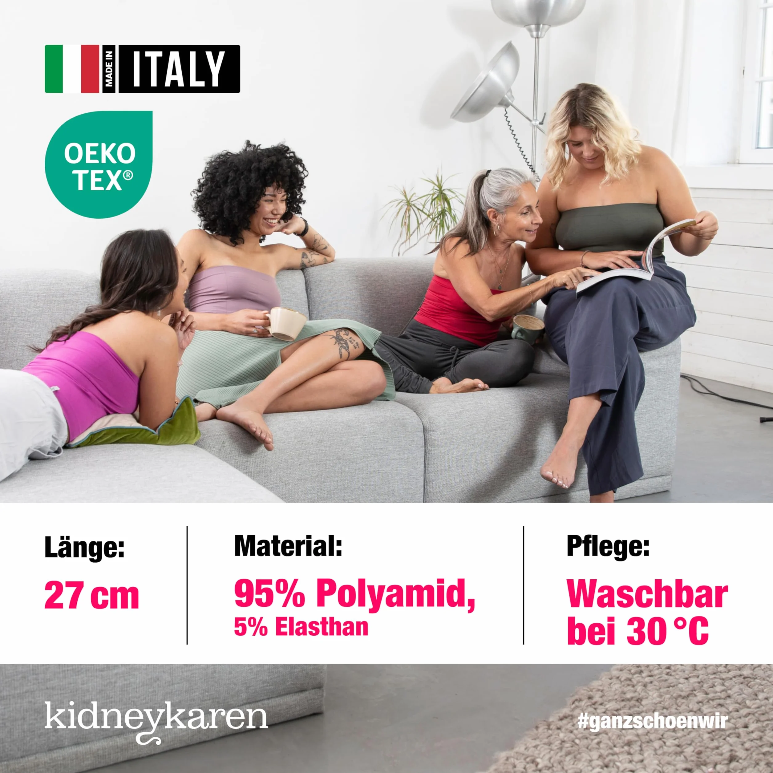 kidneykaren Basic-Tube M Grey Melange