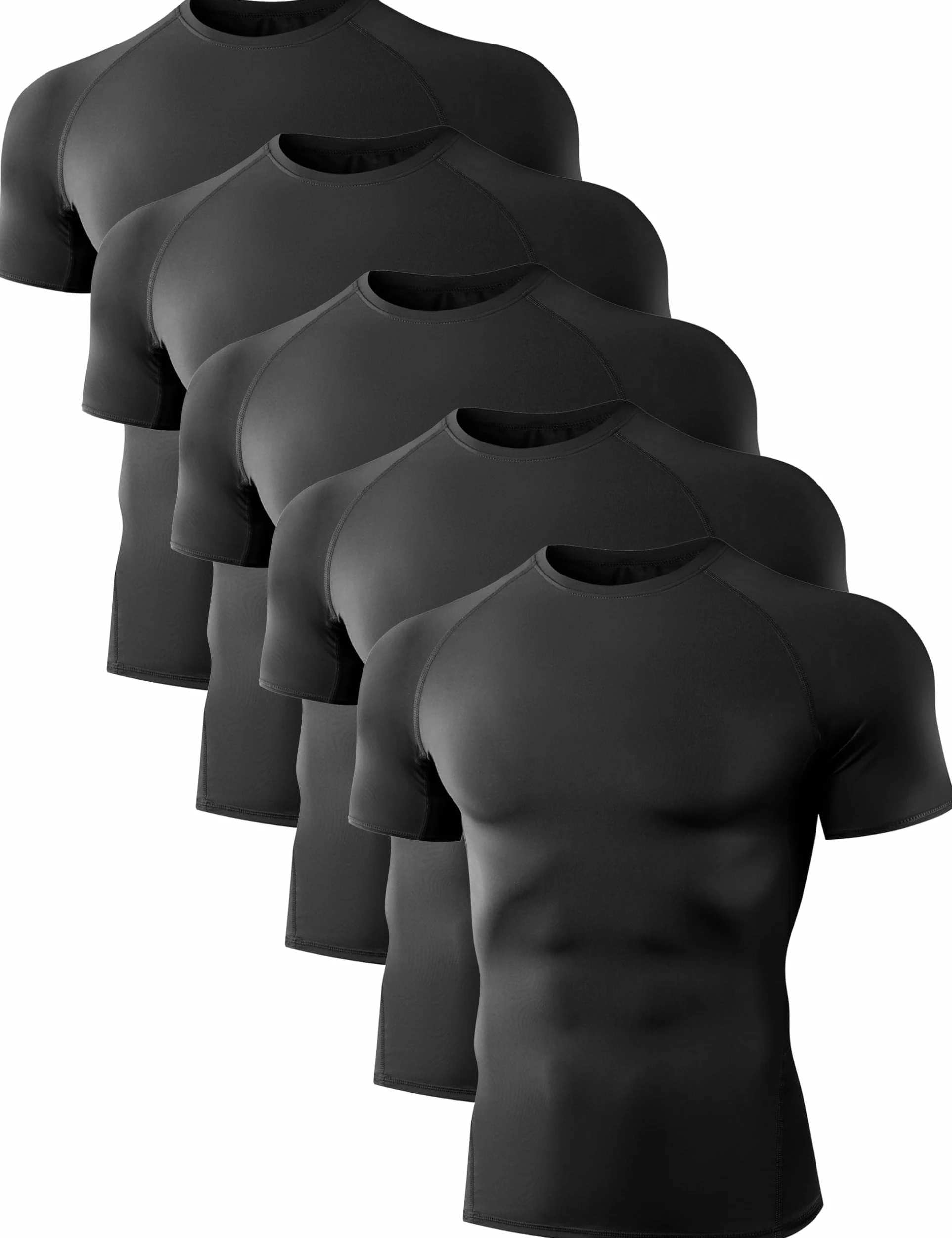 Dalavch Paquete de 1/4/5 camisetas de compresión para hombre, manga corta, sin mangas | Cool Dry, camiseta de protección contra erupciones, deportes, baloncesto, fútbol, correr, ciclismo, gimnasio, atletismo