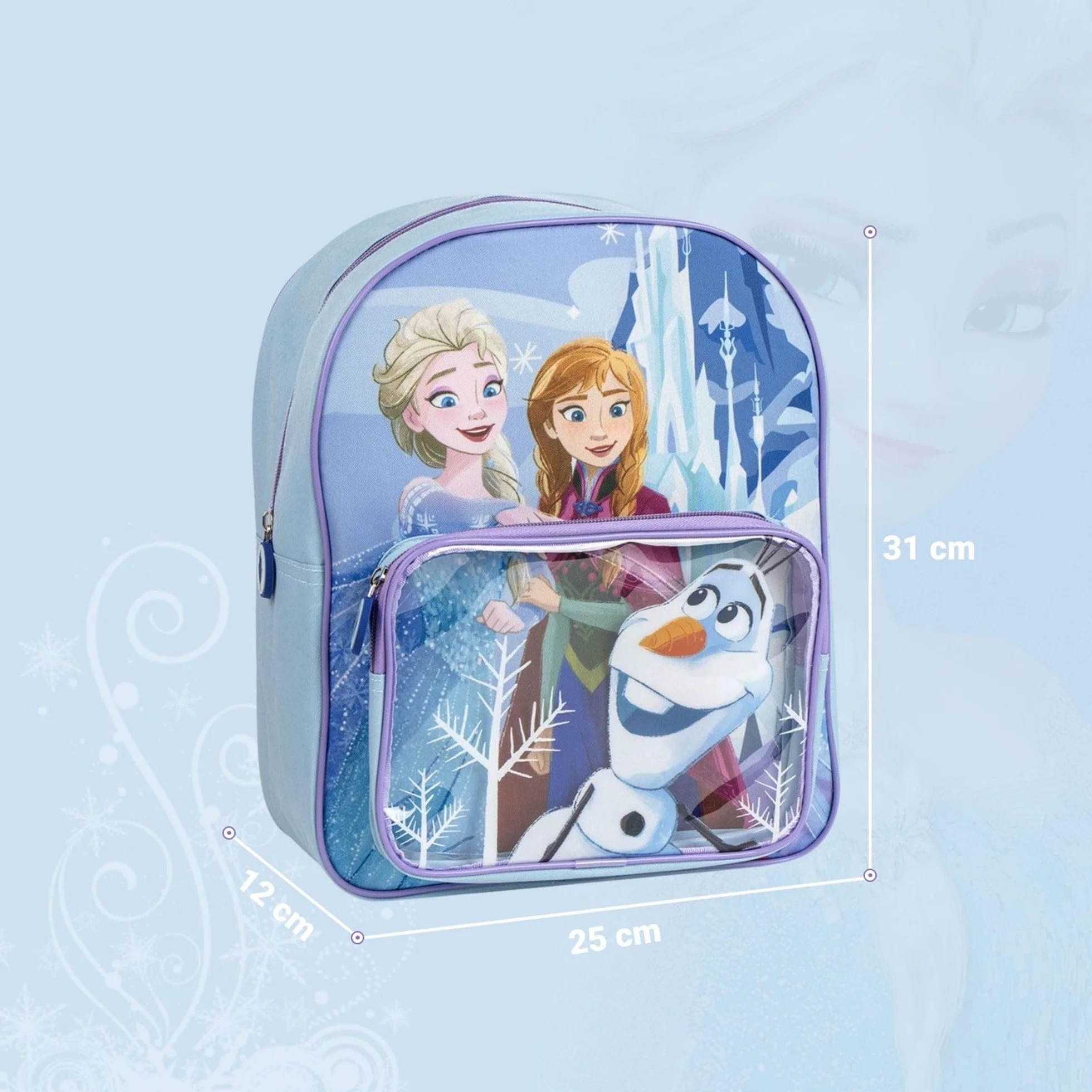 Mochila Frozen Elsa Anna y Olaf Original Disney con Diseño de Invierno y Personajes | Mochila Frozen Infantil Grande Preescolar Primaria Niñas Ligera y Resistente