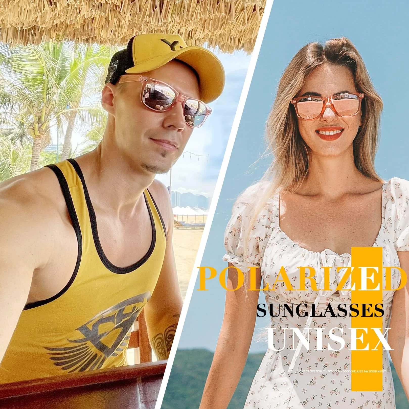 Joopin Gafas de Sol Polarizadas UV400 Cuadradas Hombre Mujer