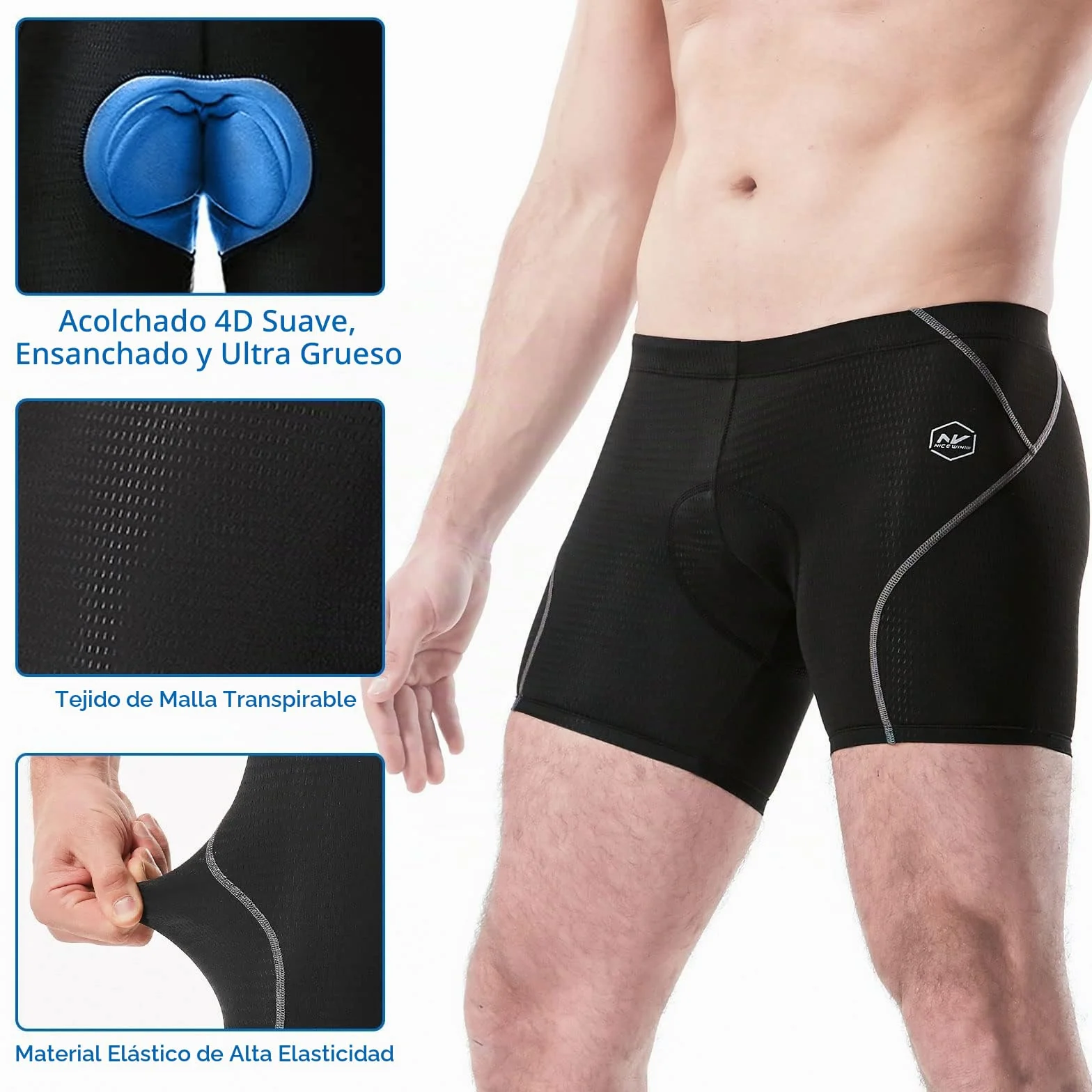 Pantalones cortos de bicicleta de montaña para hombre con ropa interior acolchada 4D extraíble, ligeros, pantalones cortos de ciclismo MTB, ajuste holgado, pantalones cortos de bicicleta