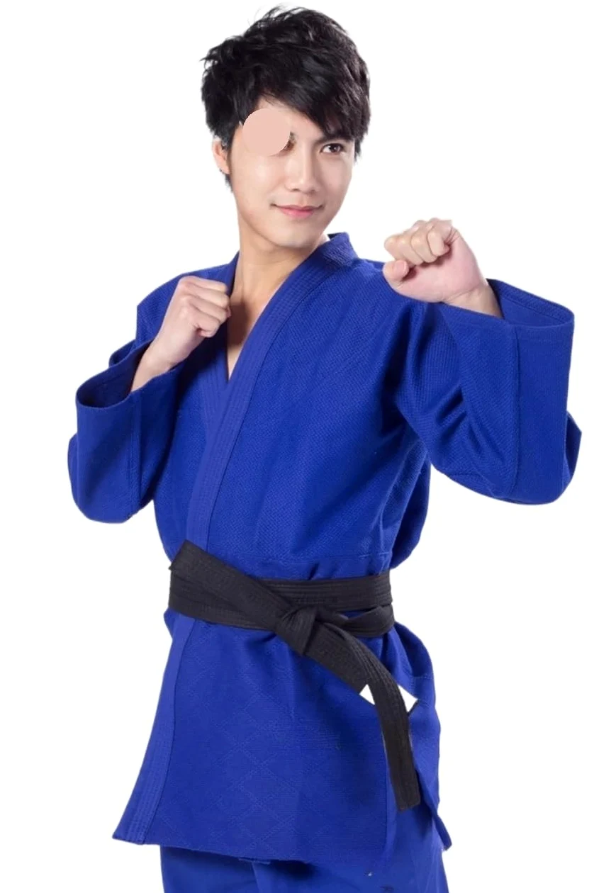 Traje De Judo Uniforme de artes marciales Judo Gi Kimono competición algodón blanco 450gsm tejido único