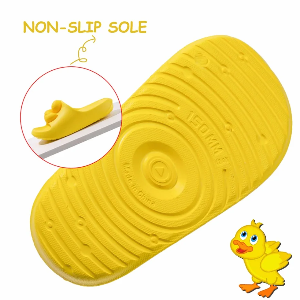 Chanclas de Playa Niña Niño Zapatos de Piscina Sandalias Ligero Antideslizante Pantuflas de Baño Ducha Unisex-niños Amarillo 762 21/22 (Tamaño de la Etiqueta 150mm)