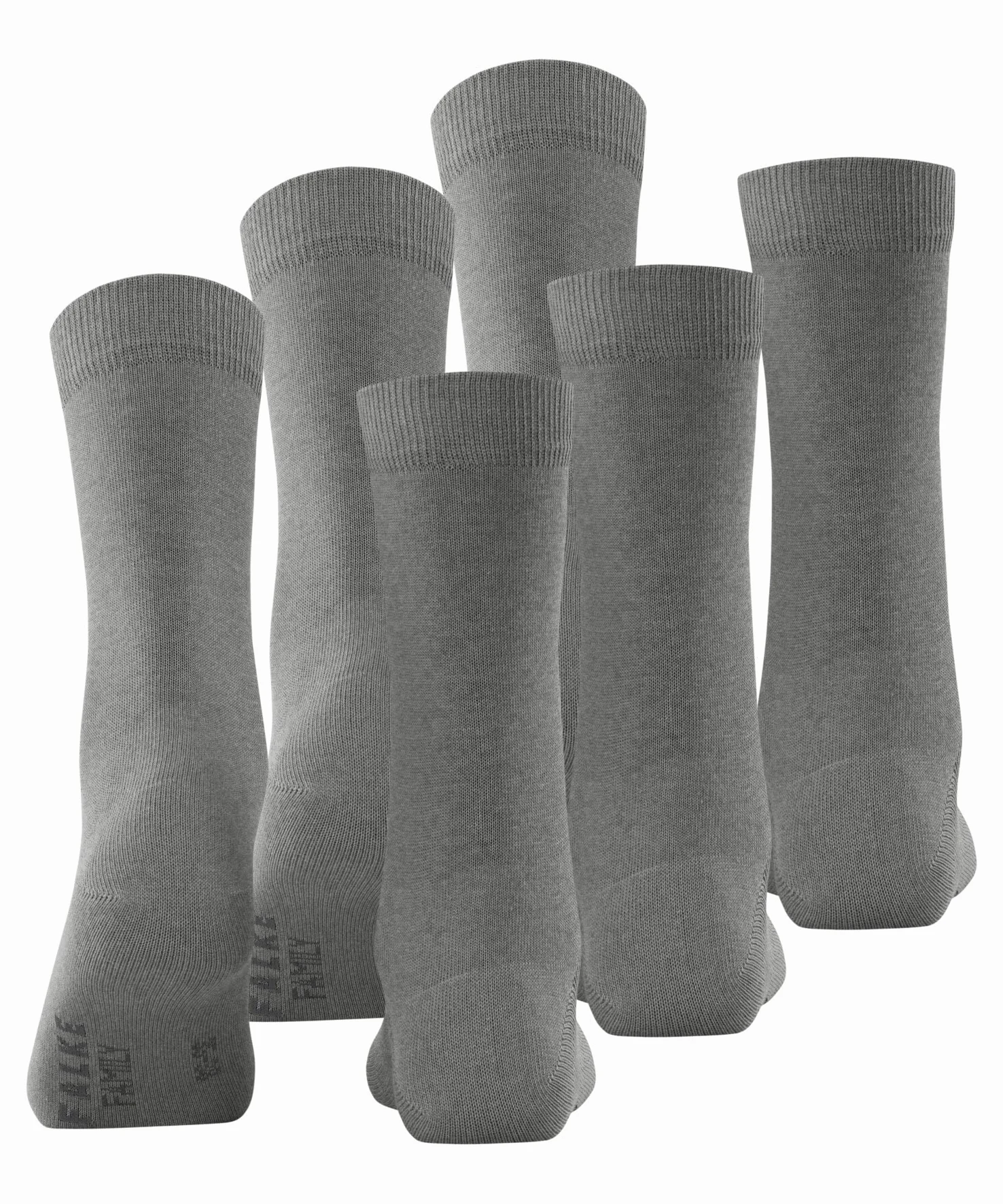 FALKE mujer Family 3-Pack calcetines transpirable sostenible algodón resistente y extra suave en la piel costura plana en la zona de los dedos 3 pares | con estructura de malla muy fina