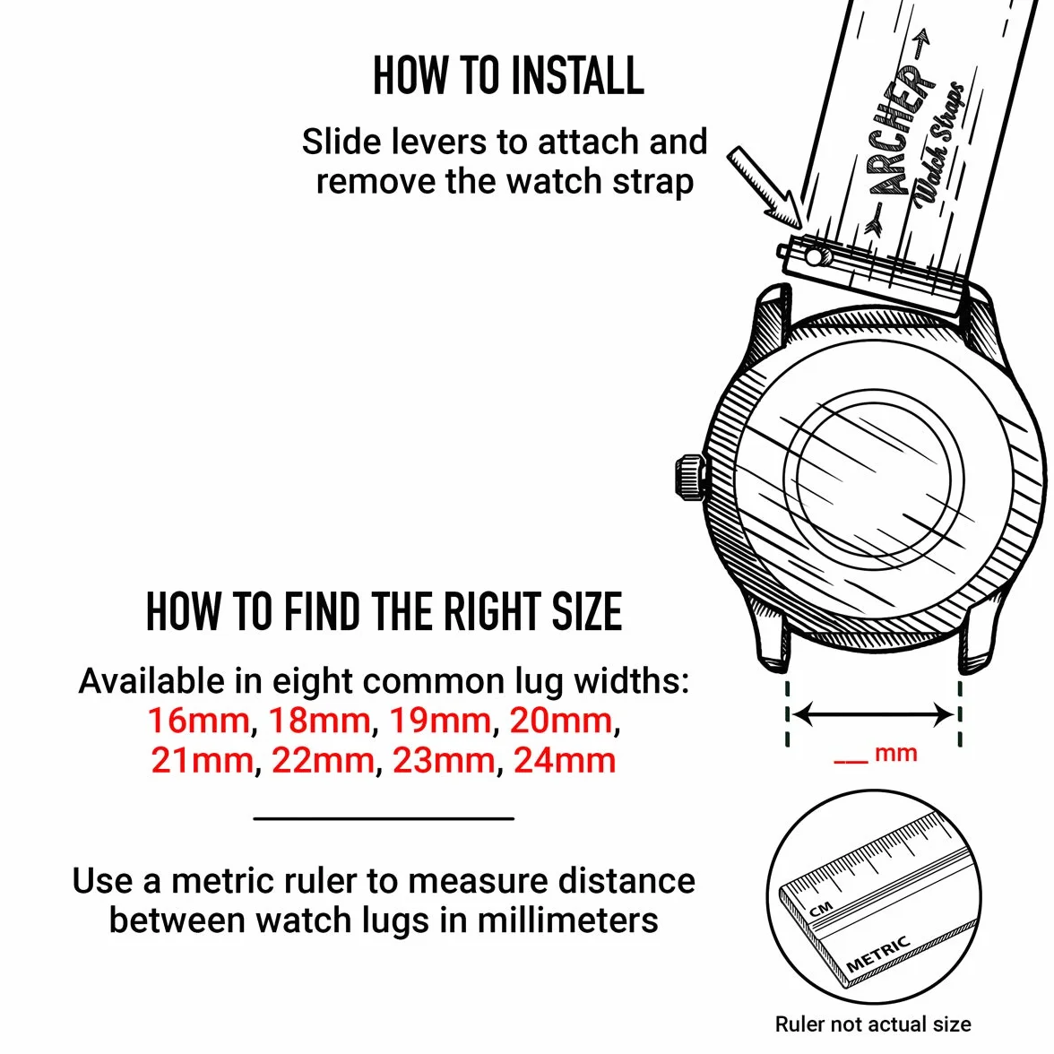 Archer Watch Straps - Correas de Reloj de Silicona Suave de Liberación Rápida