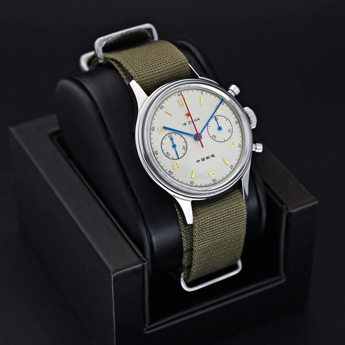 SEAKOSS Original 1963 - Reloj de pulsera para hombre, 38 mm, movimiento piloto ST1901, cronógrafo, mecánico, acero inoxidable, cristal acrílico, espejo abovedado, analógico, casual, relojes de vestir,