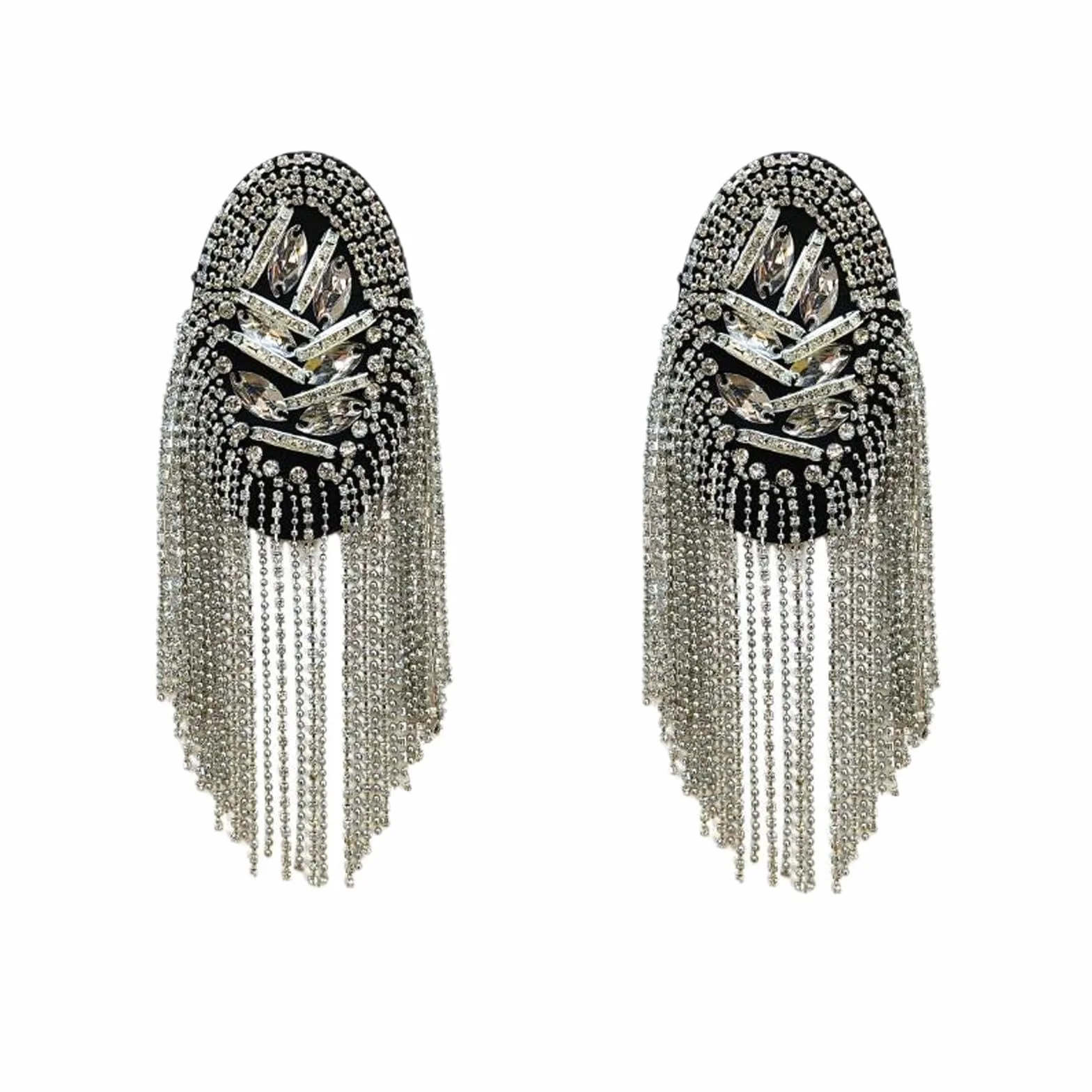 2 Piezas Charreteras Punk, Metal con Borlas, Oro, Adecuado para Militares Masculinos, Disfraces, Representaciones Teatrales, Decoración de Uniformes