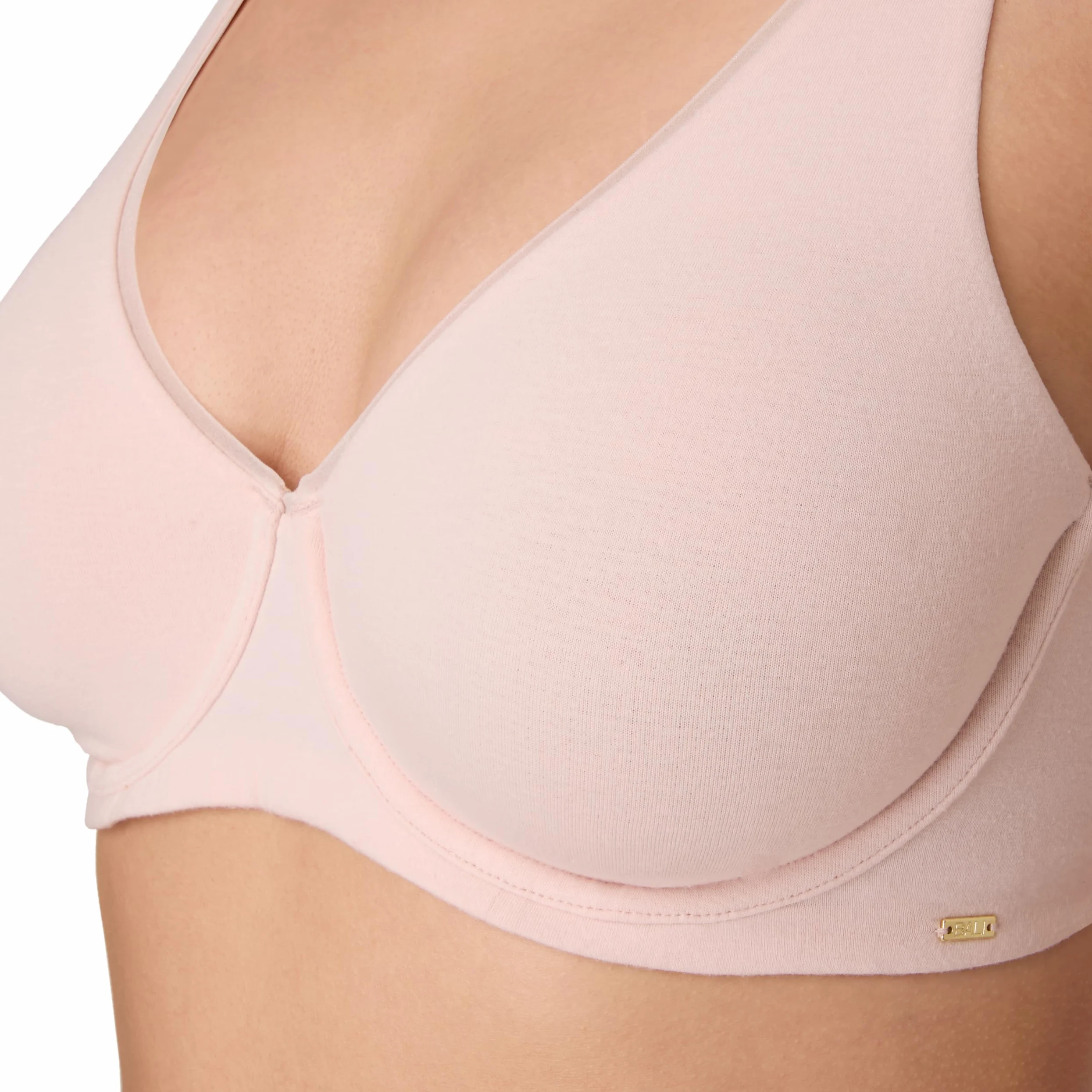 Bali Brasier con Aros para Mujer, colección Cotton de 2 Capas, Absorbe la Humedad, Cobertura Completa, Tirantes Convertibles