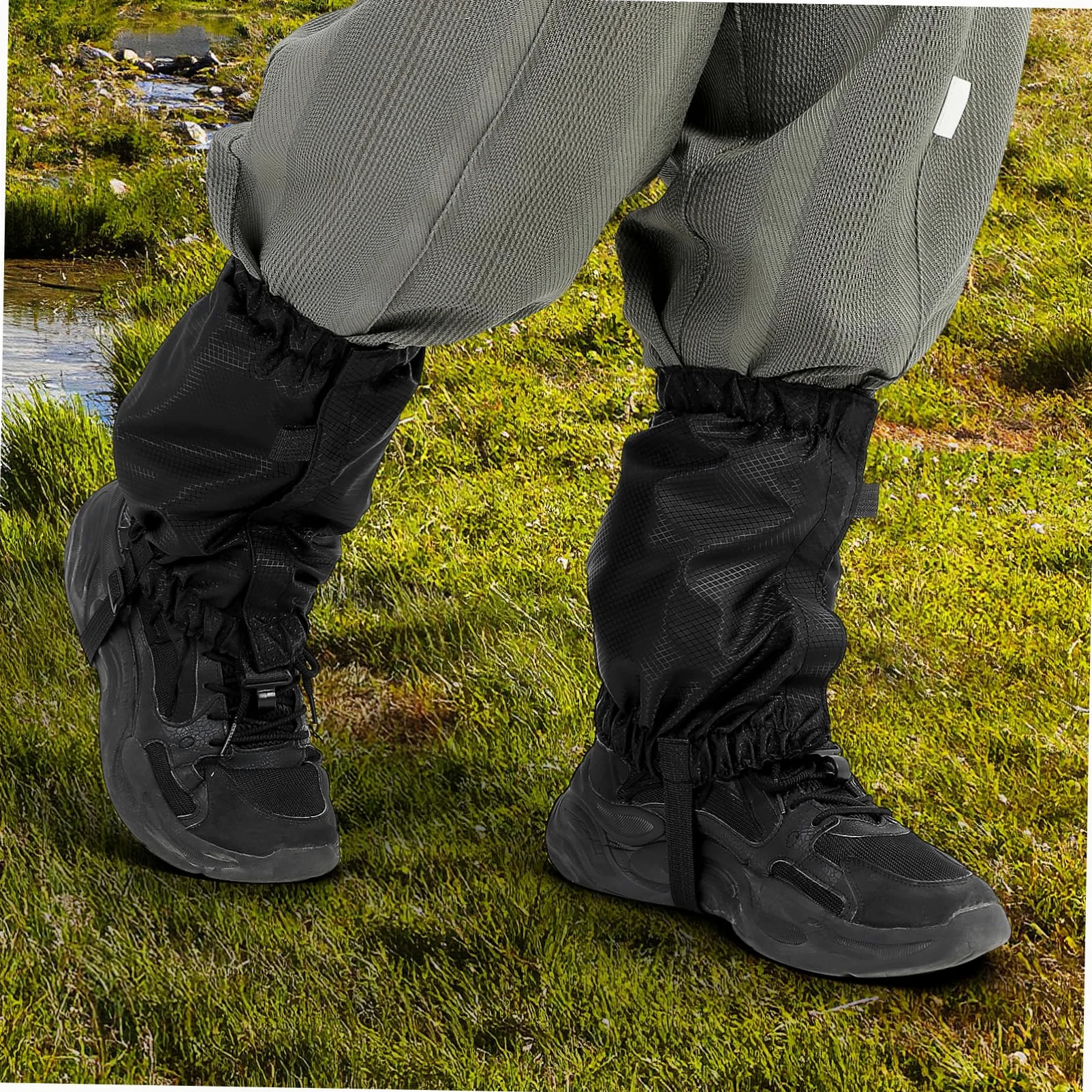 Veemoon Polainas Impermeables para Senderismo De Tela Oxford - Cubiertas De Tobillo para Camping y Actividades Libre - Protección Duradera y Ligera para Zapatos Color