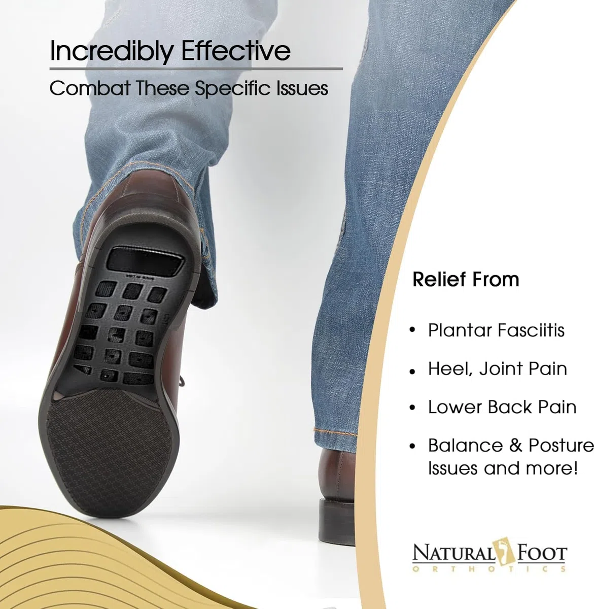 Natural Foot Orthotics - Plantillas ortopédicas para pies planos o arcos bajos, Men's 13-13.5 / Women's 14-14.5, 1