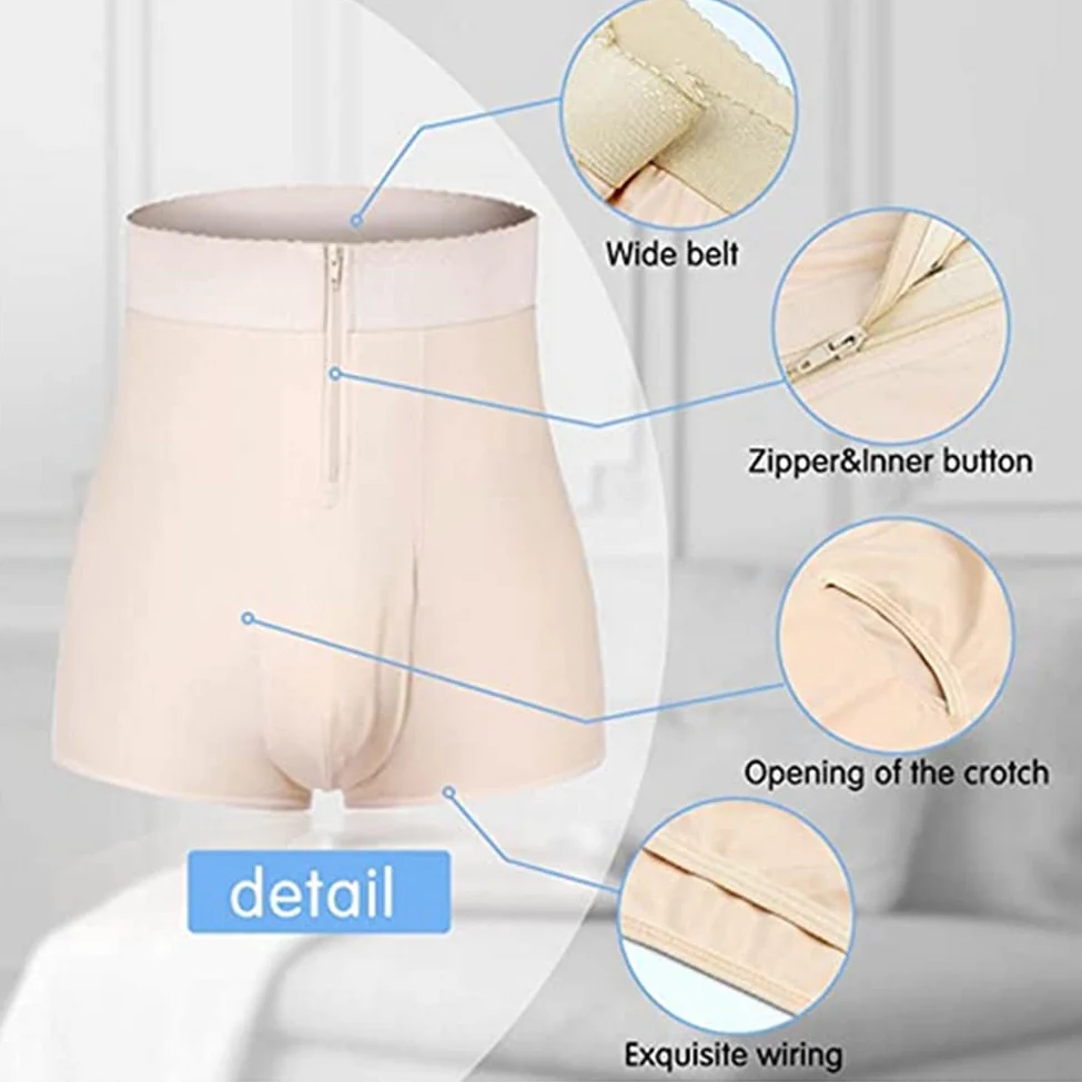 Compresion Pantalones Cortos Moldeadores con Control de Abdomen para Hombre Ropa Interior