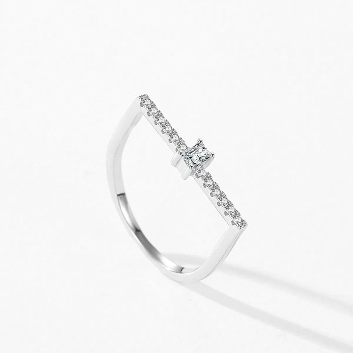 Anillo de oro para mujer, oro auténtico, anillo de compromiso, diamante cultivado en laboratorio, para mujer, oro blanco, anillo para mujer