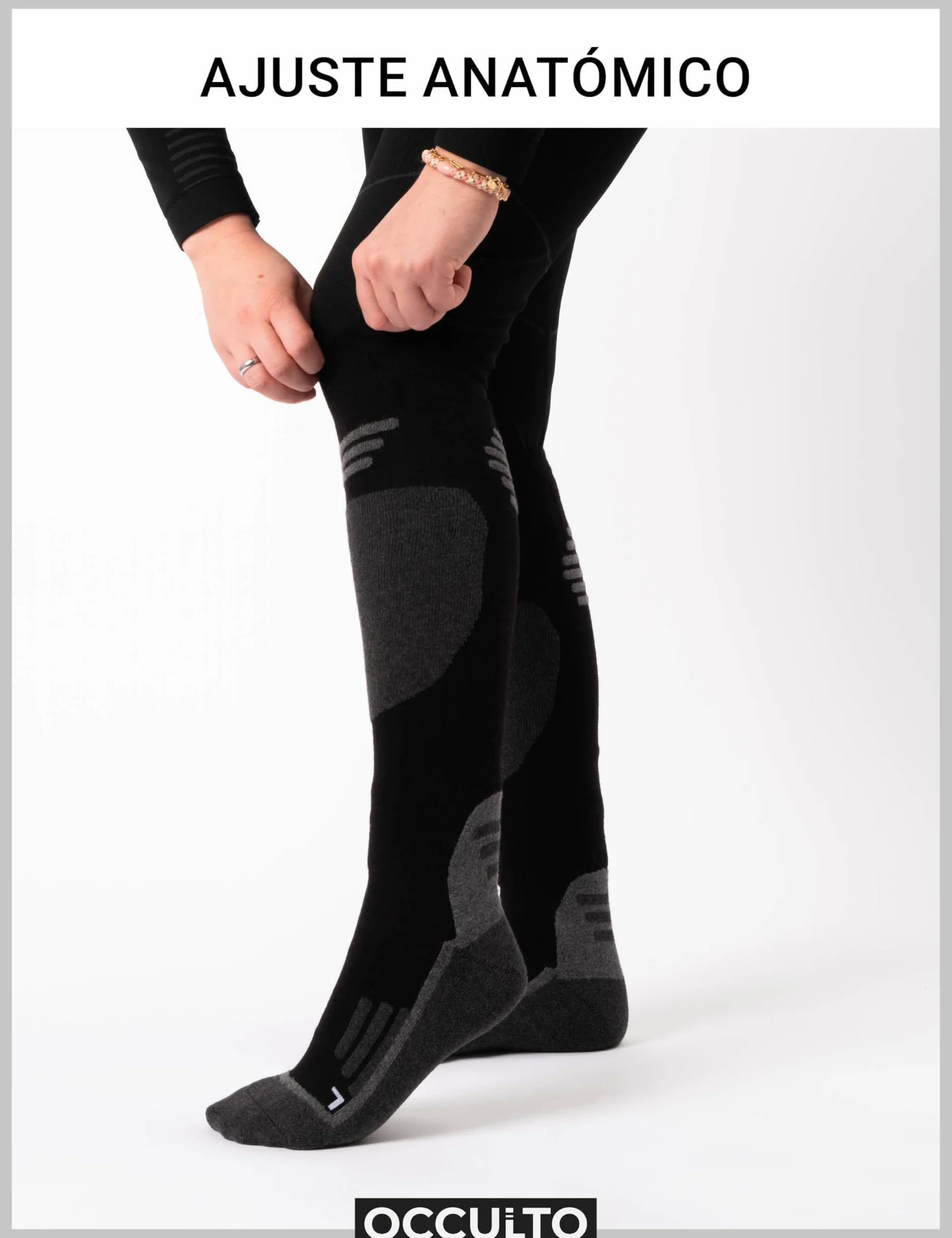 Occulto Calcetines de Esquí de Lana Merino para Hombre & Mujer 2 pares (modelo: Toni)