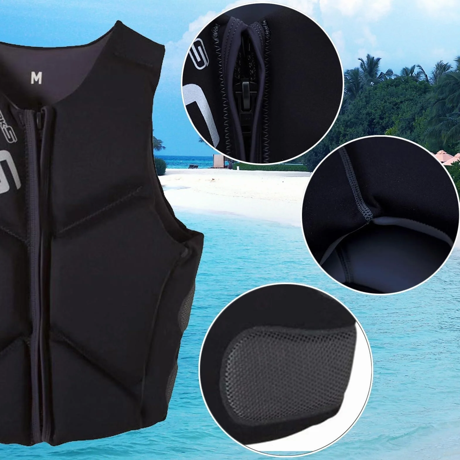 Ayuda de Flotabilidad de Alta Resistencia, Equipo Flotante de Neopreno, Ropa Deportiva de Secado Rápido para Kayak y Pesca, Adultos S-4XL