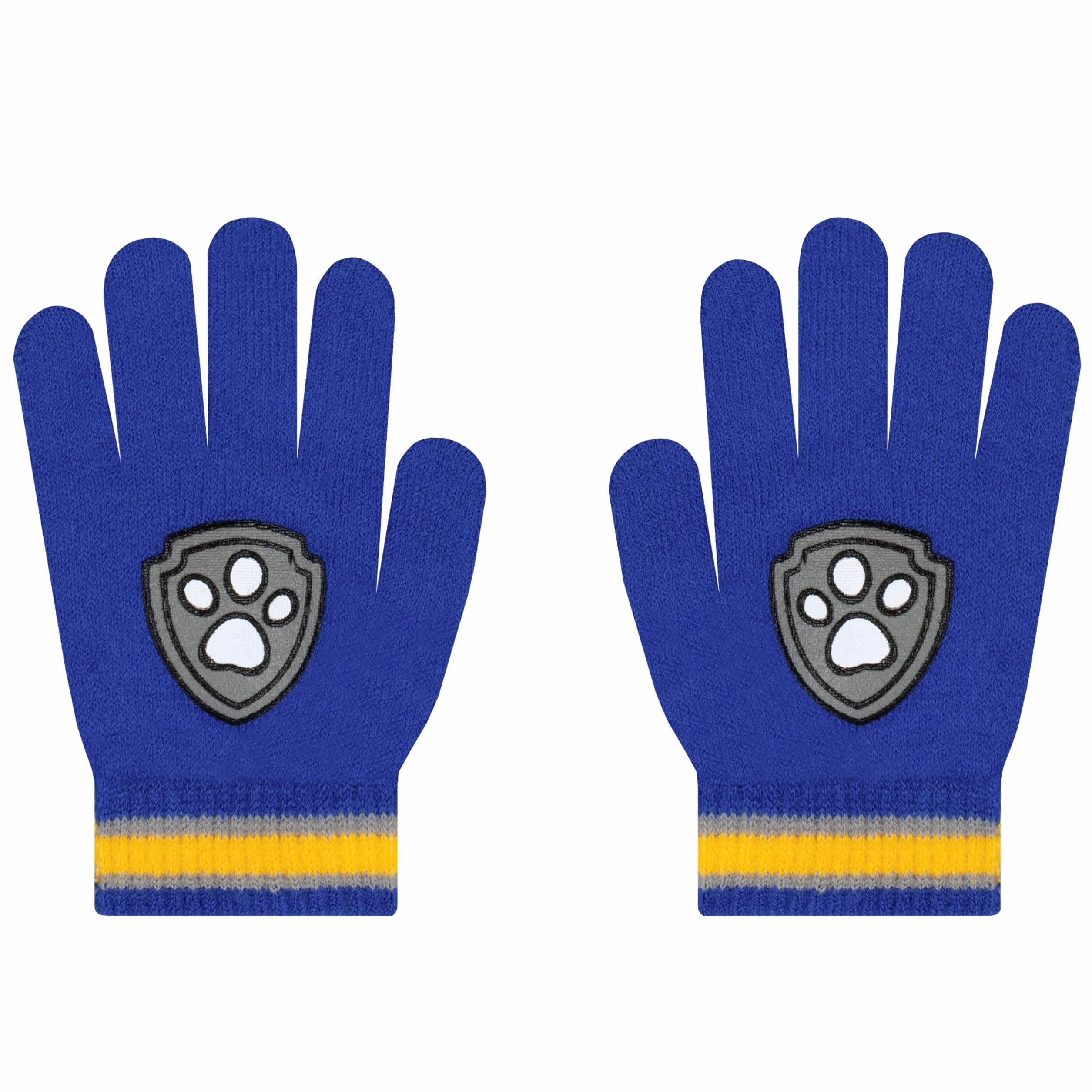 Paw Patrol Conjunto De Gorro Y Guantes Para Niños, Conjunto De Gorro Y Guantes Chase Con Orejas 3D, Azul, Talla Única