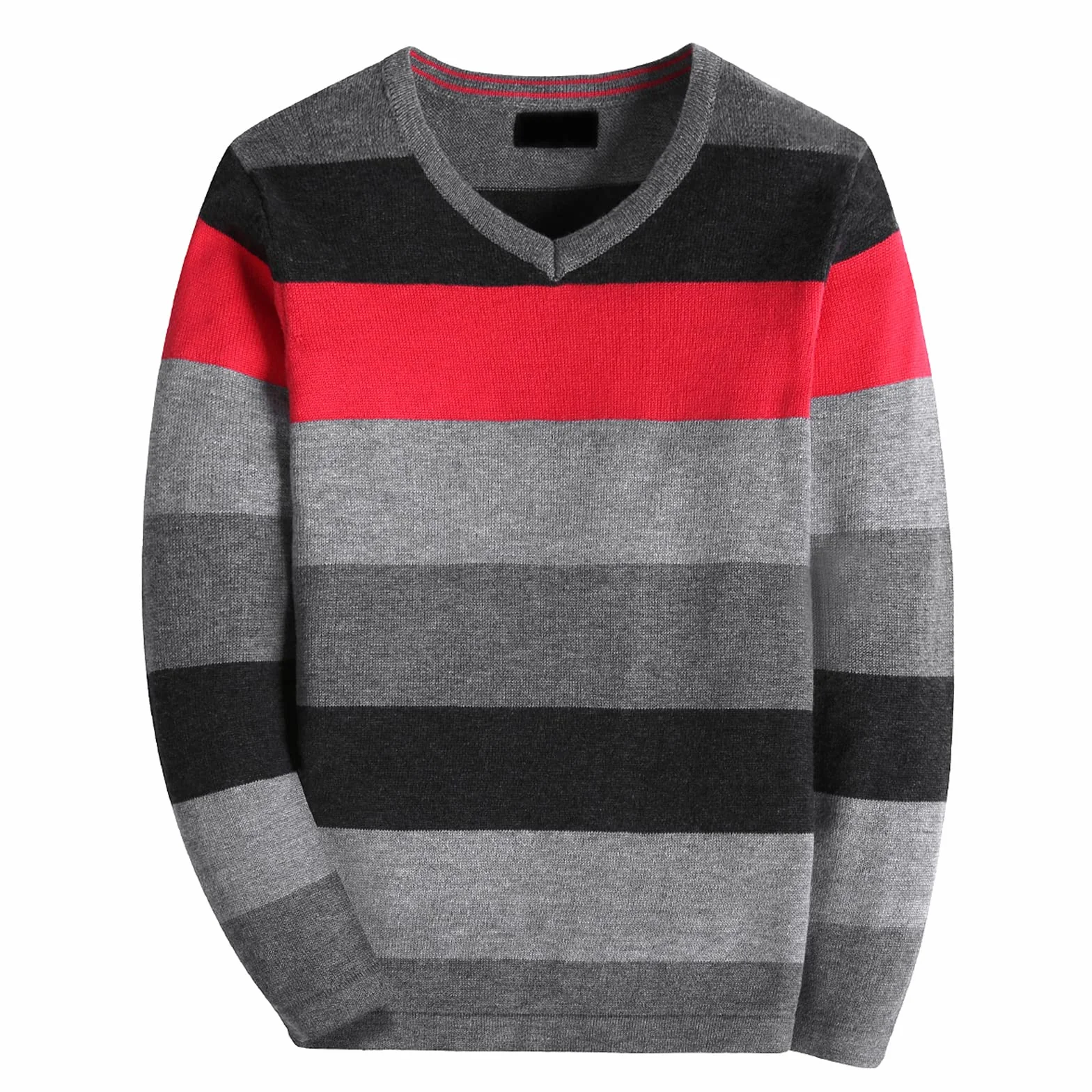 Suéter de punto para niños, sudadera de Navidad, suéter a rayas, manga larga, ropa cálida para otoño e invierno, 4-14 años
