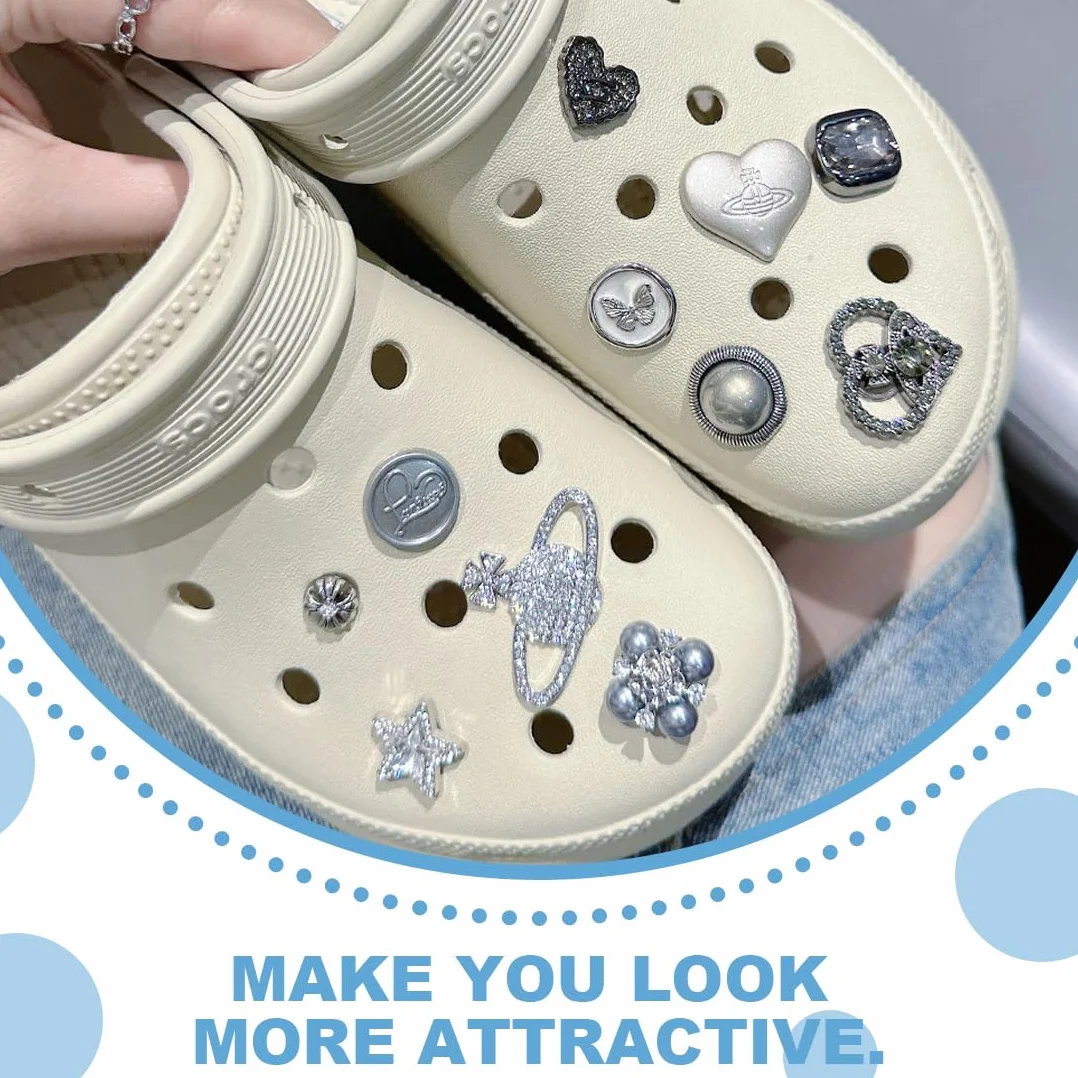 CATOR 11 Piezas Adornos de Zapatos, PVC, Floral, Unisex, Trendy, Sin Piedras, Compatibles con Zapatos y Pulseras de Niñas, Regalos de Fiesta