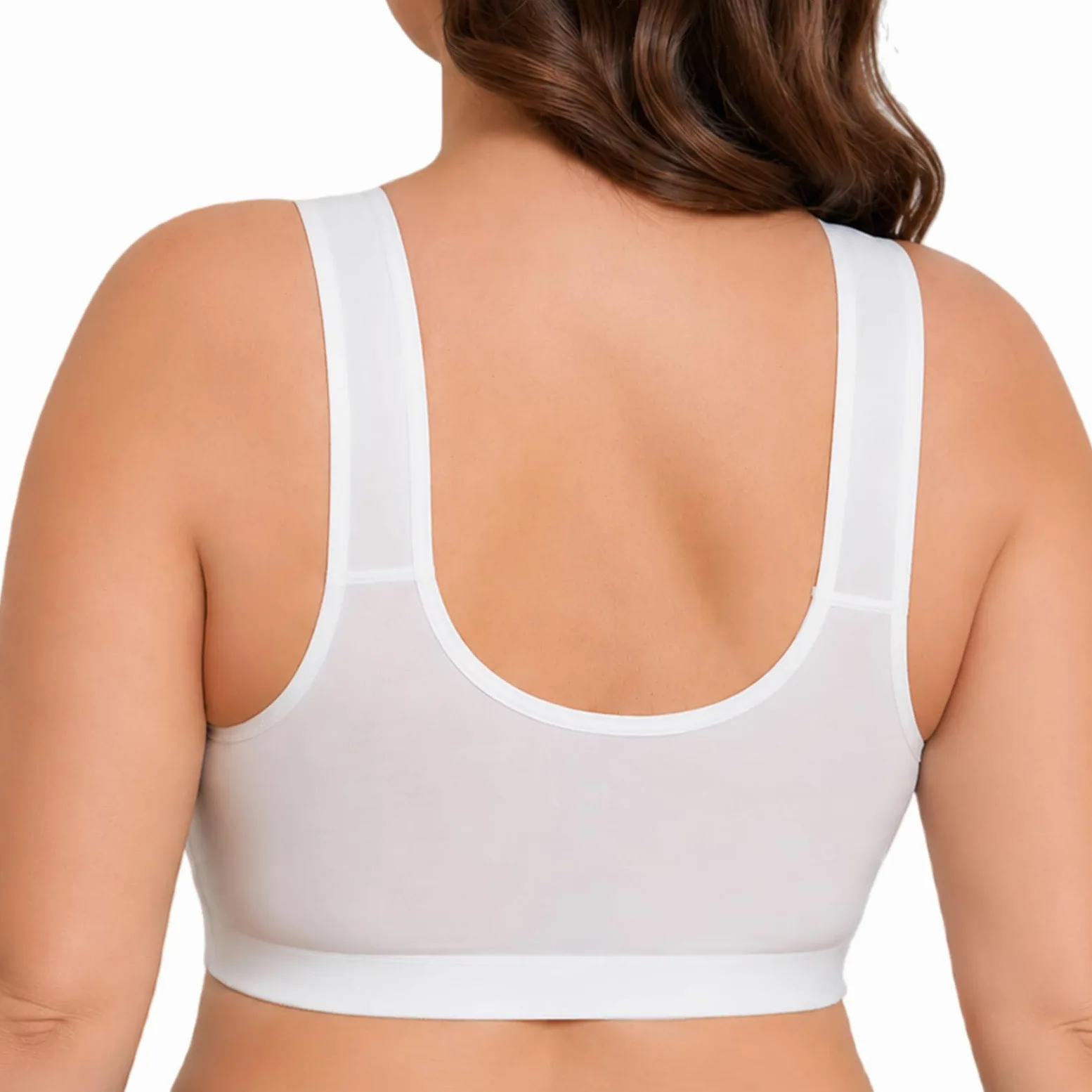 Práctico Juego De 4 Ropa Interior Mujer Sujetador Cierre Delantero Top Lactancia Algodon Sujetadores Sin Aros Comodos Reductores Talla Grande Postoperatorio Pecho