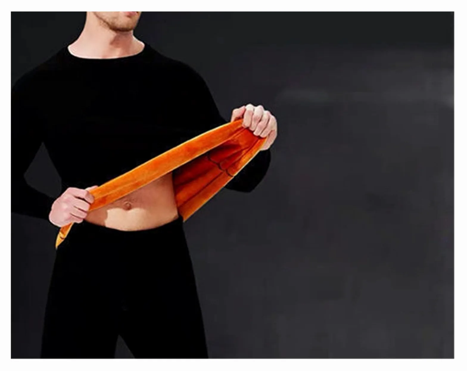 PAXAS Conjunto De Ropa Interior Térmica para Hombres De Invierno Más Terciopelo Traje Térmico Largo De Poliéster Cómodo Y Cálido Johns Ropa Interior Térmica