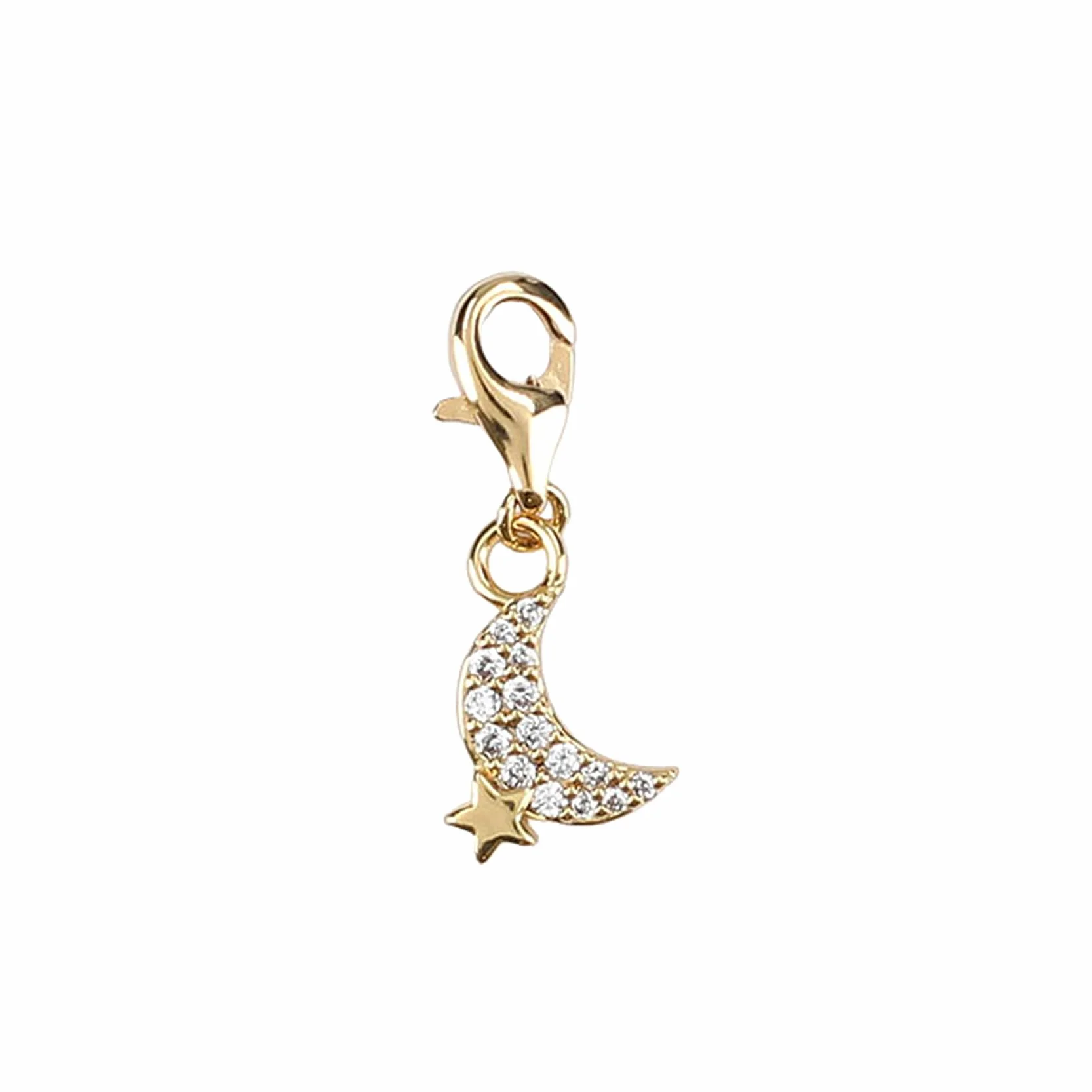 Depesche 11785-105 Charms Exprésate - Colgante para Collares y Pulseras, Luna, Dorado, como pequeño Regalo