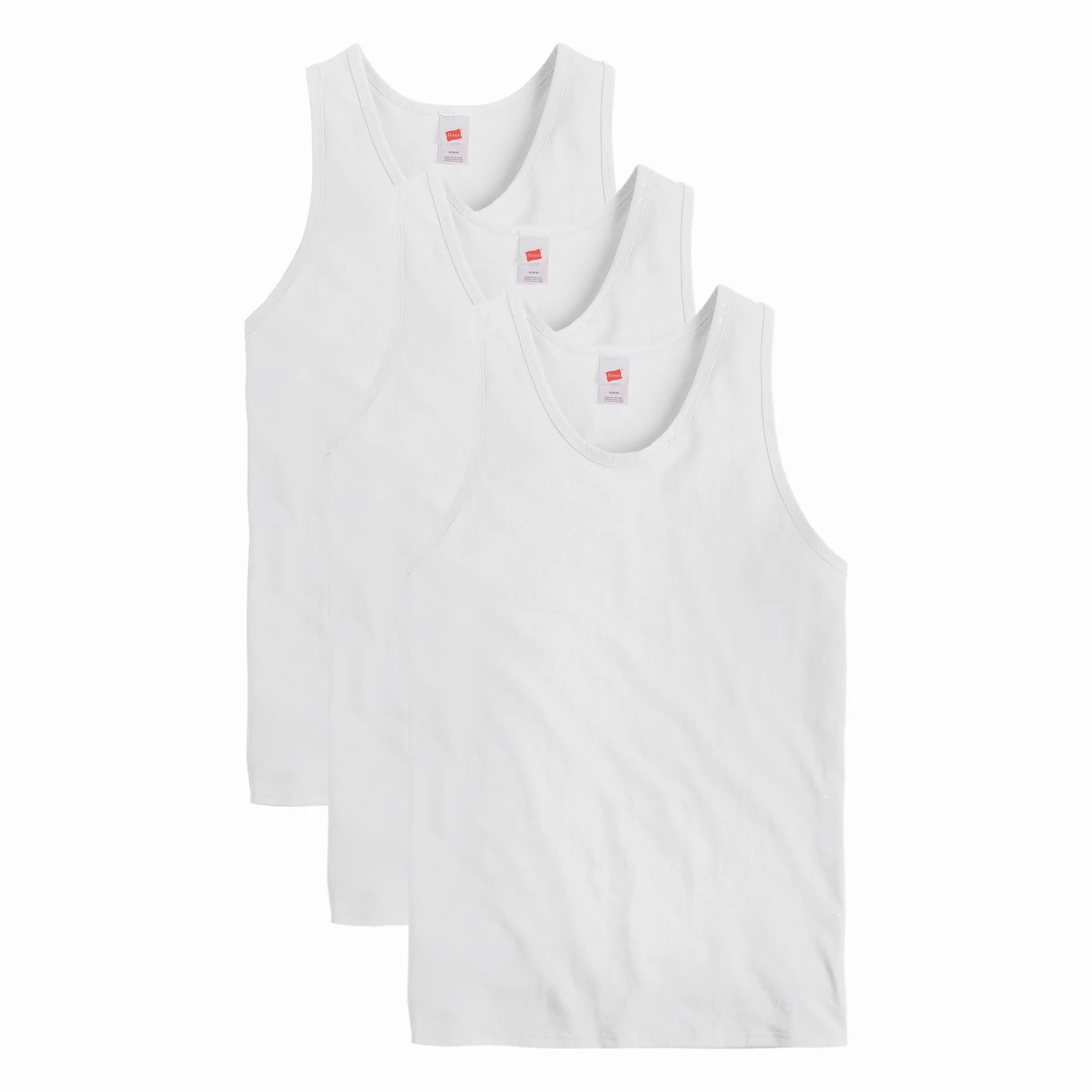 Hanes Essentials - Paquete de Camisetas Sin Mangas, Algodón de Peso Medio, Camisas Sin Mangas, Paquete de 3 Camiseta Hombre (Pack de 3)