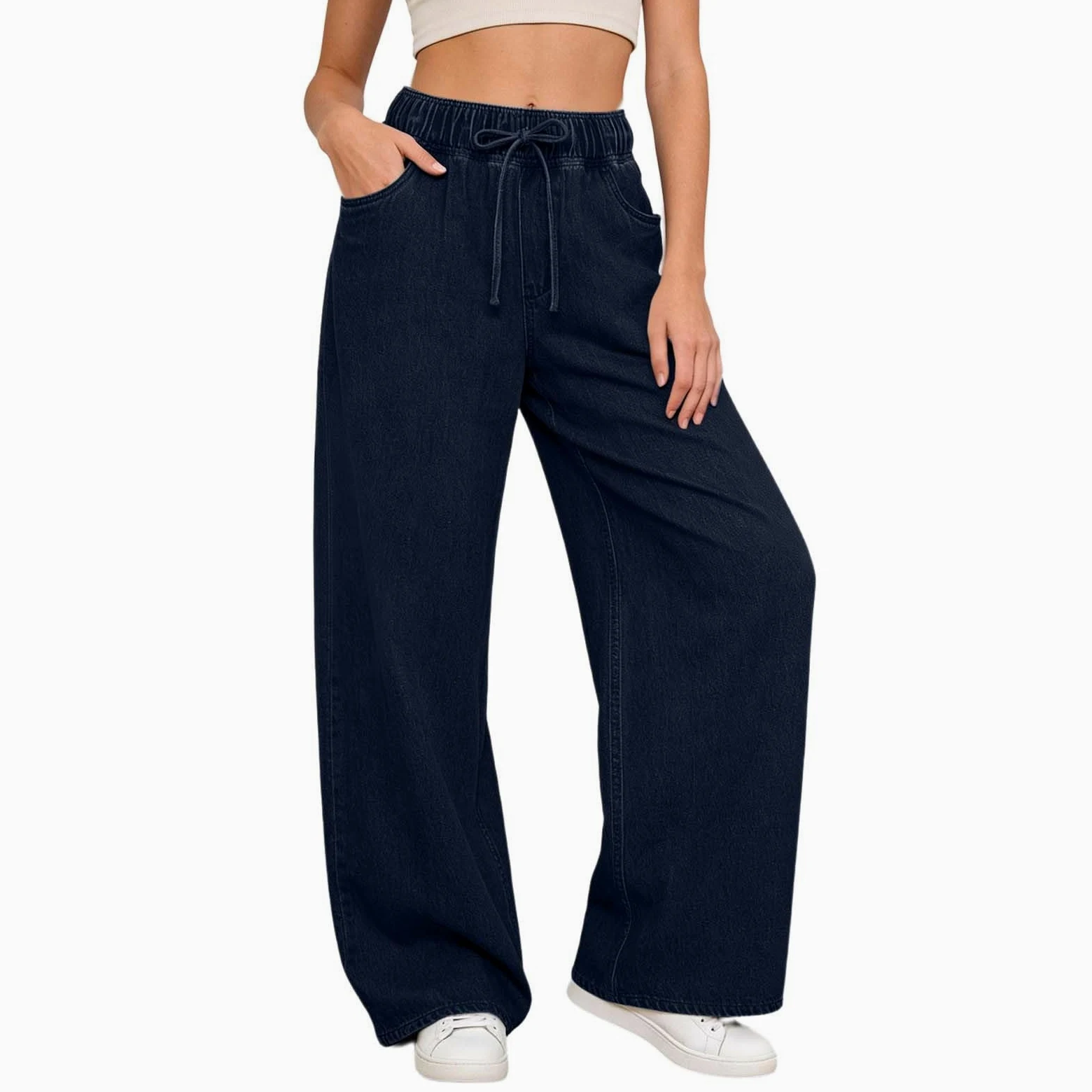 Pantalones de Trabajo Mujer, Pantalon Chandal Mujer,Vaqueros de Tiro bajo Lavados Estilo Pierna Recta y Ancha Temporada otoño Calle Pantalón