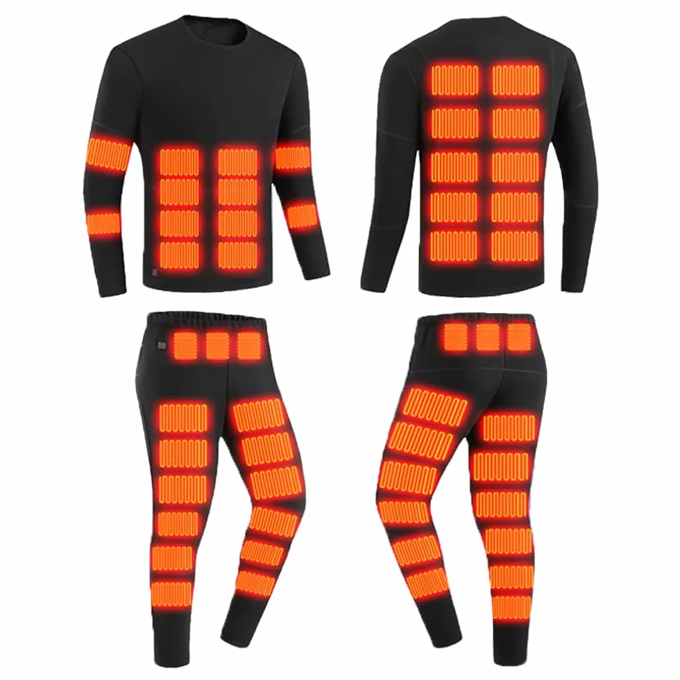 Conjunto Térmico Completo De Camiseta Y Pantalón Largo con 52 Zonas De Calefacción para Exteriores En Climas Fríos.