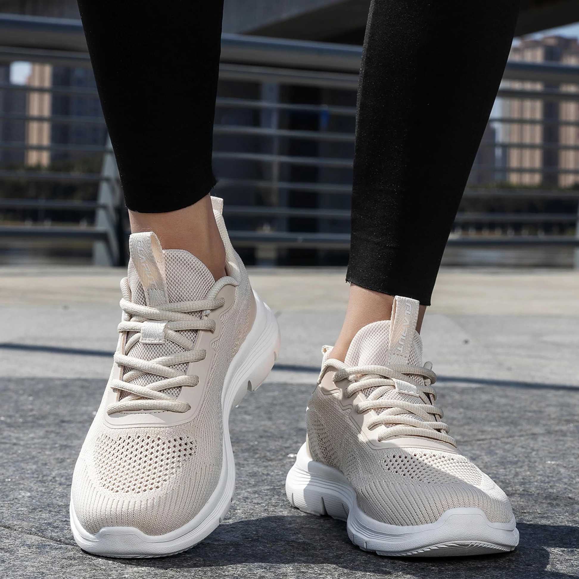 FLARUT Zapatillas Running Mujer Transpirables Ligeras con Malla, Antideslizantes, Amortiguación, Ideales para Caminar, Fitness, Jogging, Gimnasio y Exterior