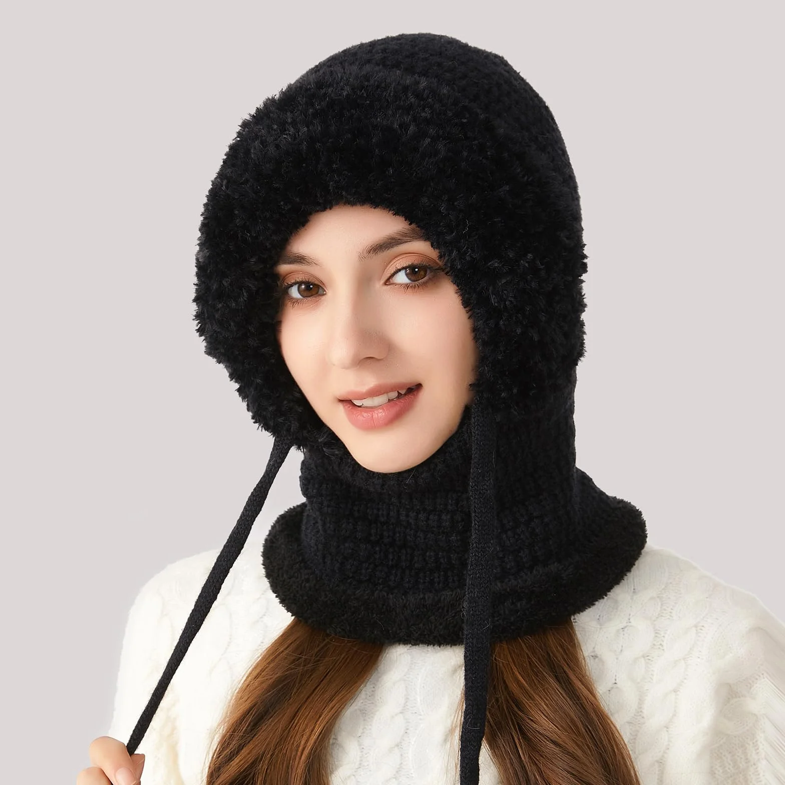 TAGVO Pasamontañas Invierno para Mujer, Pasamontañas Termico Capucha Polar Balaclava Multifuncional para Clima Frío Esquí al Aire Libre Montaña Senderismo