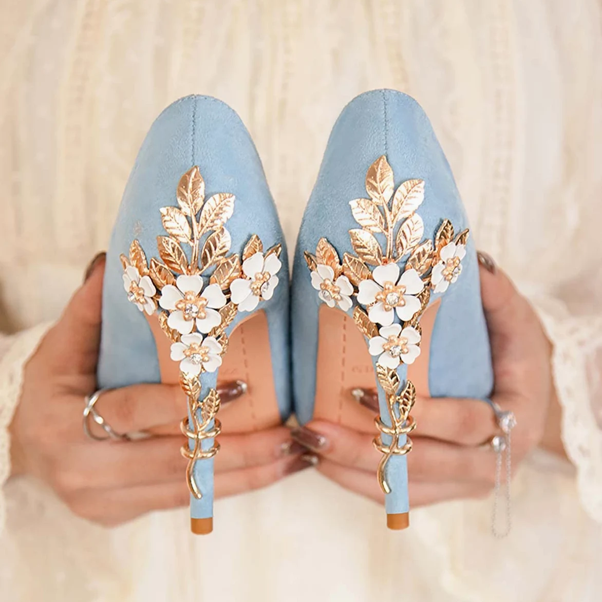JOEupin Zapatos de tacón alto para mujer, zapatos de tacón alto, puntiagudos, con punta cerrada, zapatos de vestir clásicos