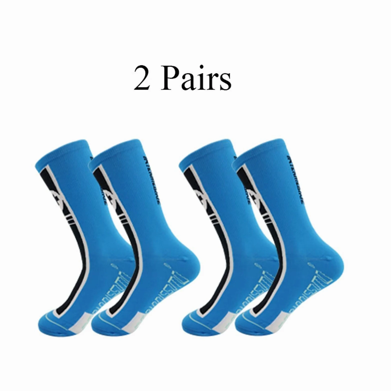 2 Pares de Calcetines de Ciclismo Hombres en Tubo Multicolor Deportes Anti Deslizamiento Calcetines Entrenamiento Calcetines Forrados con Calcetines de Tobillo