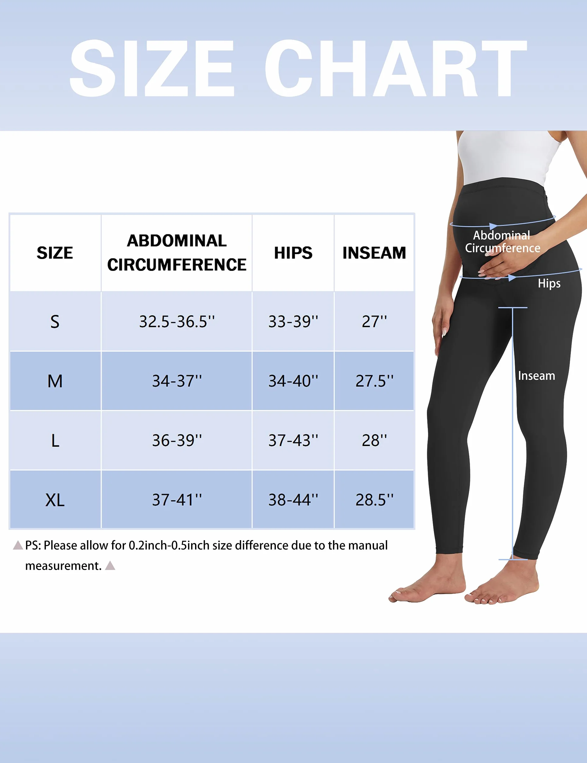 Buttergene Paquete de 5 leggings de maternidad Creamlush para mujer, pantalones de yoga de maternidad, leggings de embarazo, ropa de maternidad