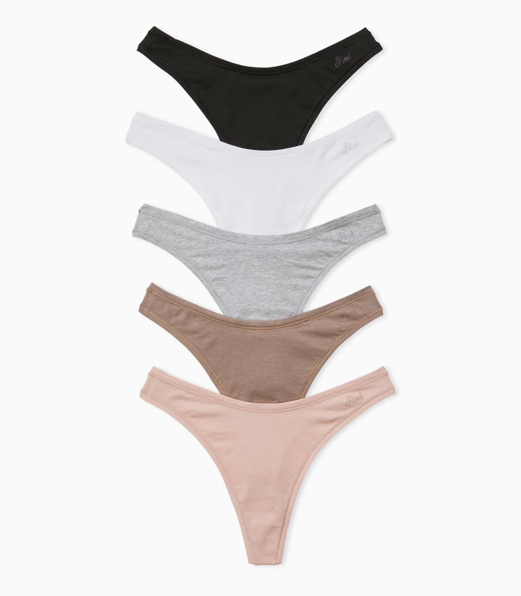 Victoria's Secret Paquete de bragas de algodón rosa, ropa interior para mujer (XS-XXL), Primavera básica, M
