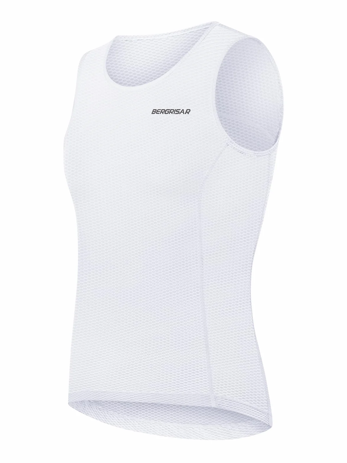 BERGRISAR Camiseta Interior de Ciclismo Sin Mangas Hombre Malla Transpirable MTB Running Gimnasio
