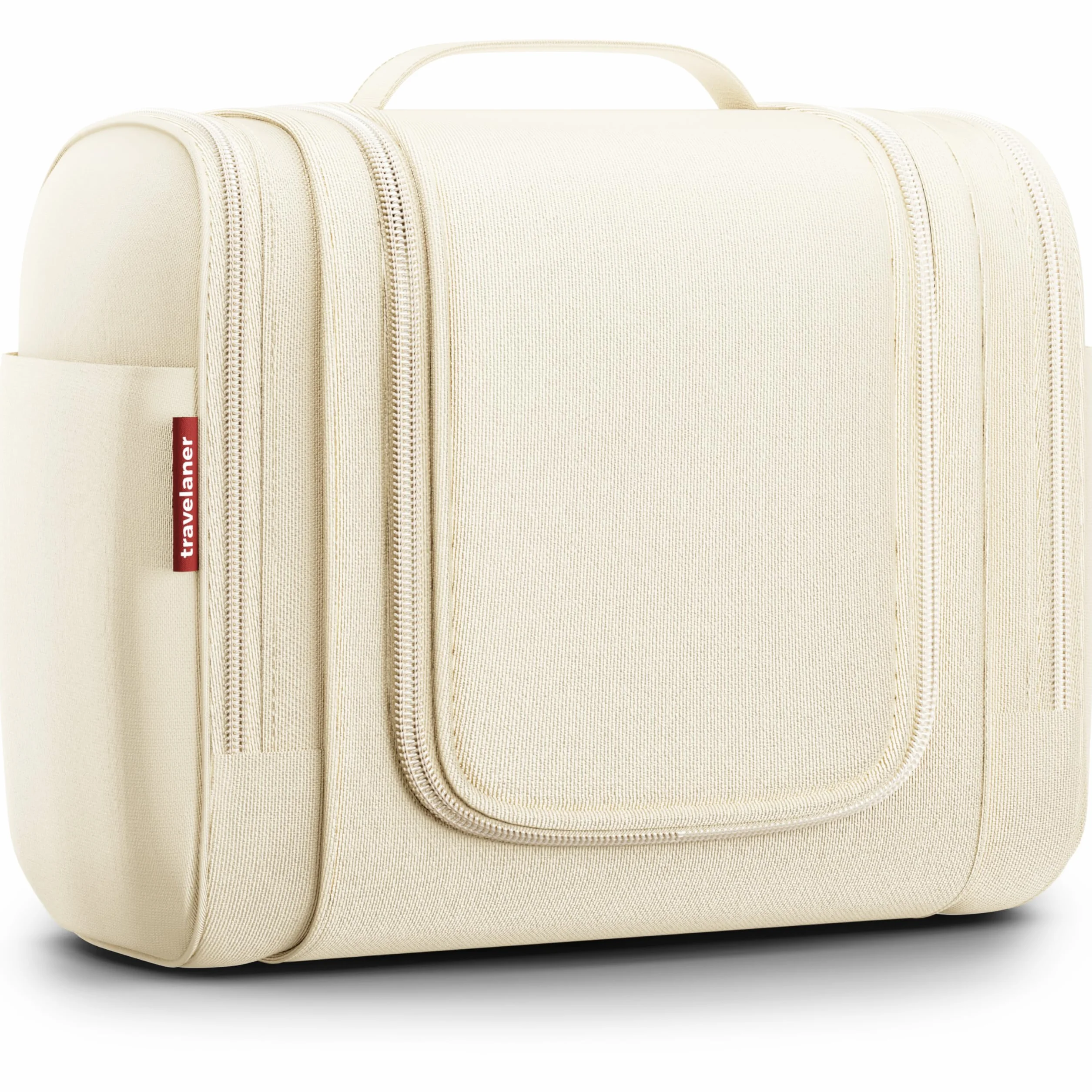 Travelaner® Neceser Hombre y Mujer Design 2026, XXL 3-en-1 Neceser de Viaje Colgante 9L, Gran Bolsa de Aseo Impermeable, Bolsa de Maquillaje, Beige Crema