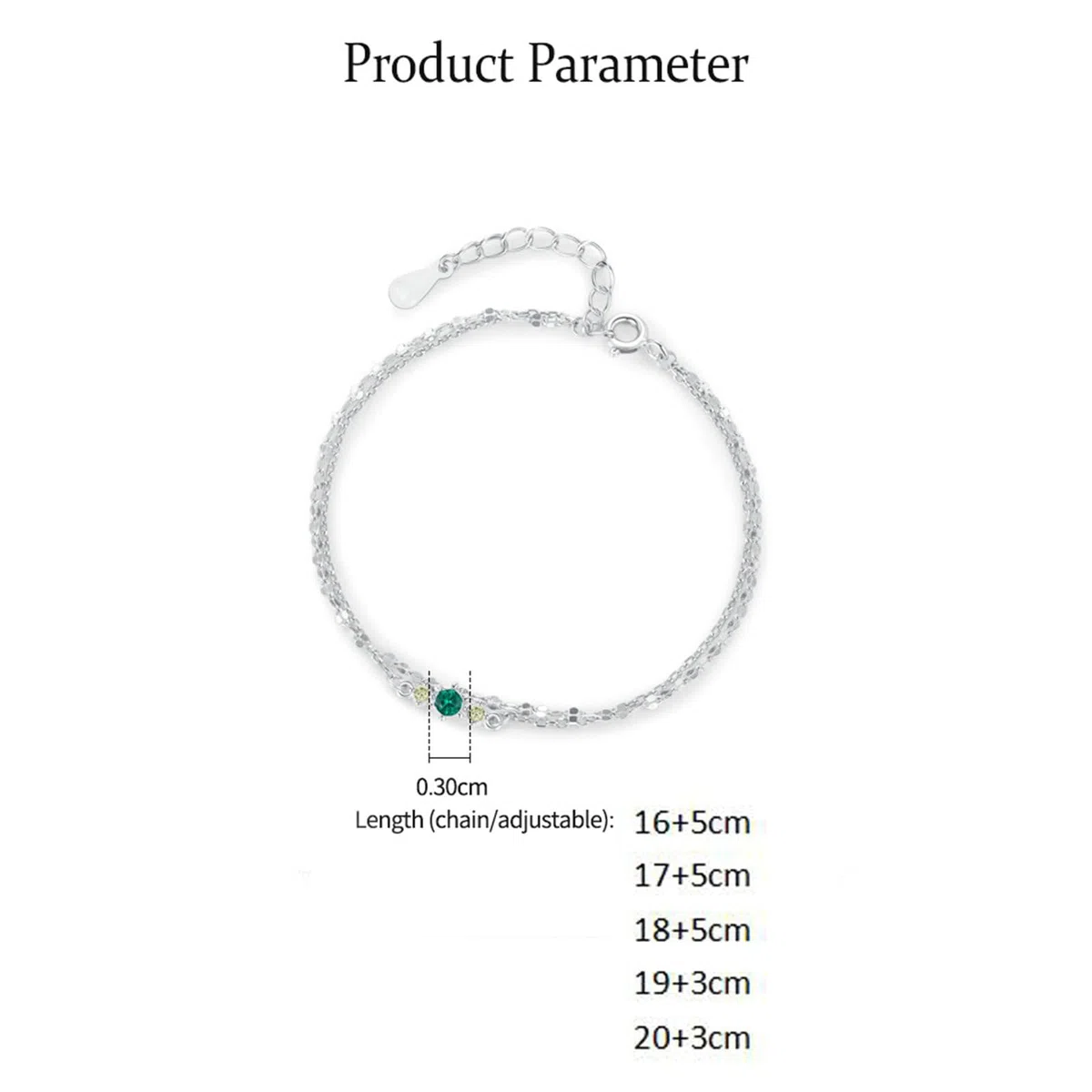 Pulseras amarillas de doble capa para mujer con esmeralda creada, pulsera para mujer,