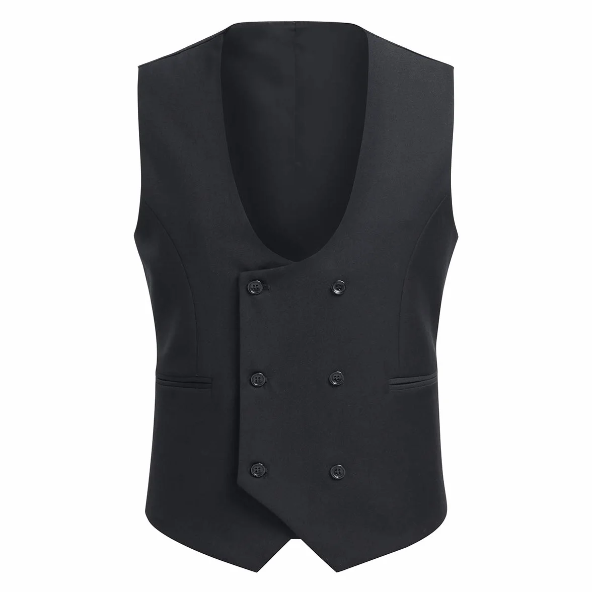 Chaleco de Hombre Western Doble Botonadura Cuello Redondo