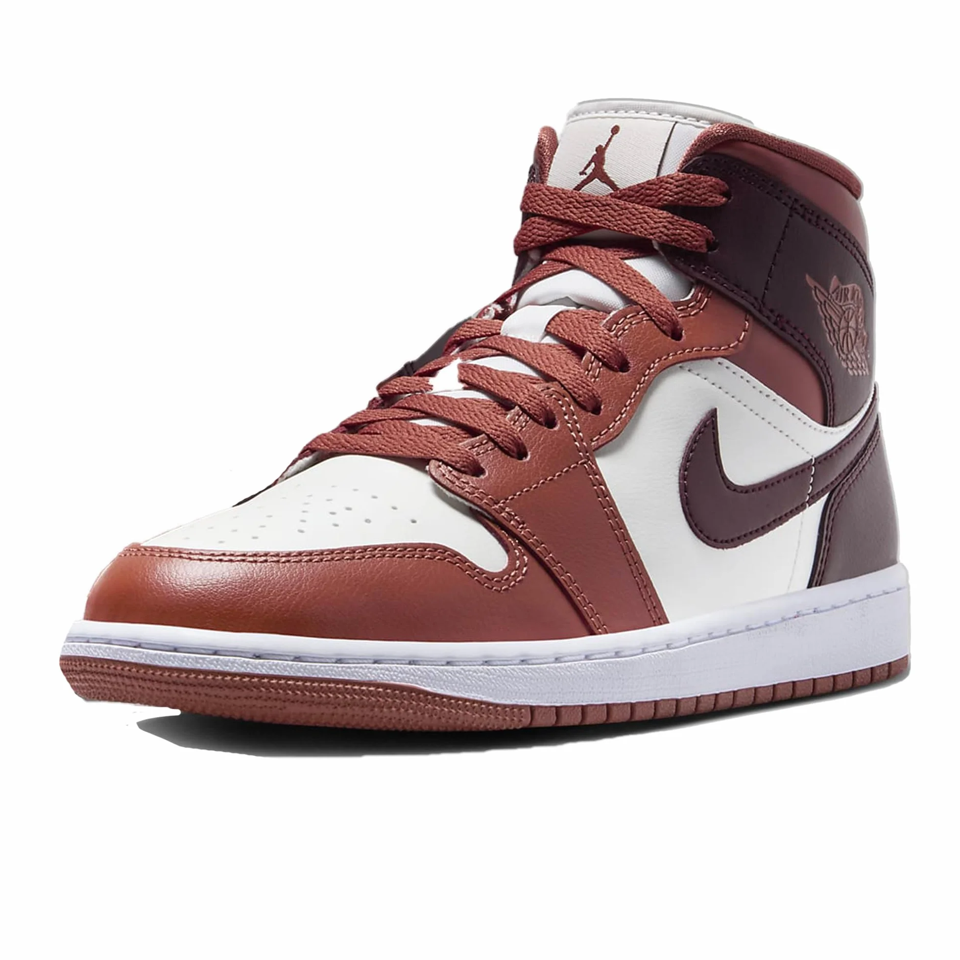Nike Air Jordan 1 Mid Mujer Dusty Peach Night Maroon Sail White EU 37.5