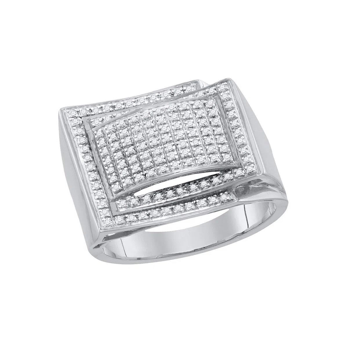 DazzlingRock Collection 10 quilates oro blanco redonda IJ Diamond